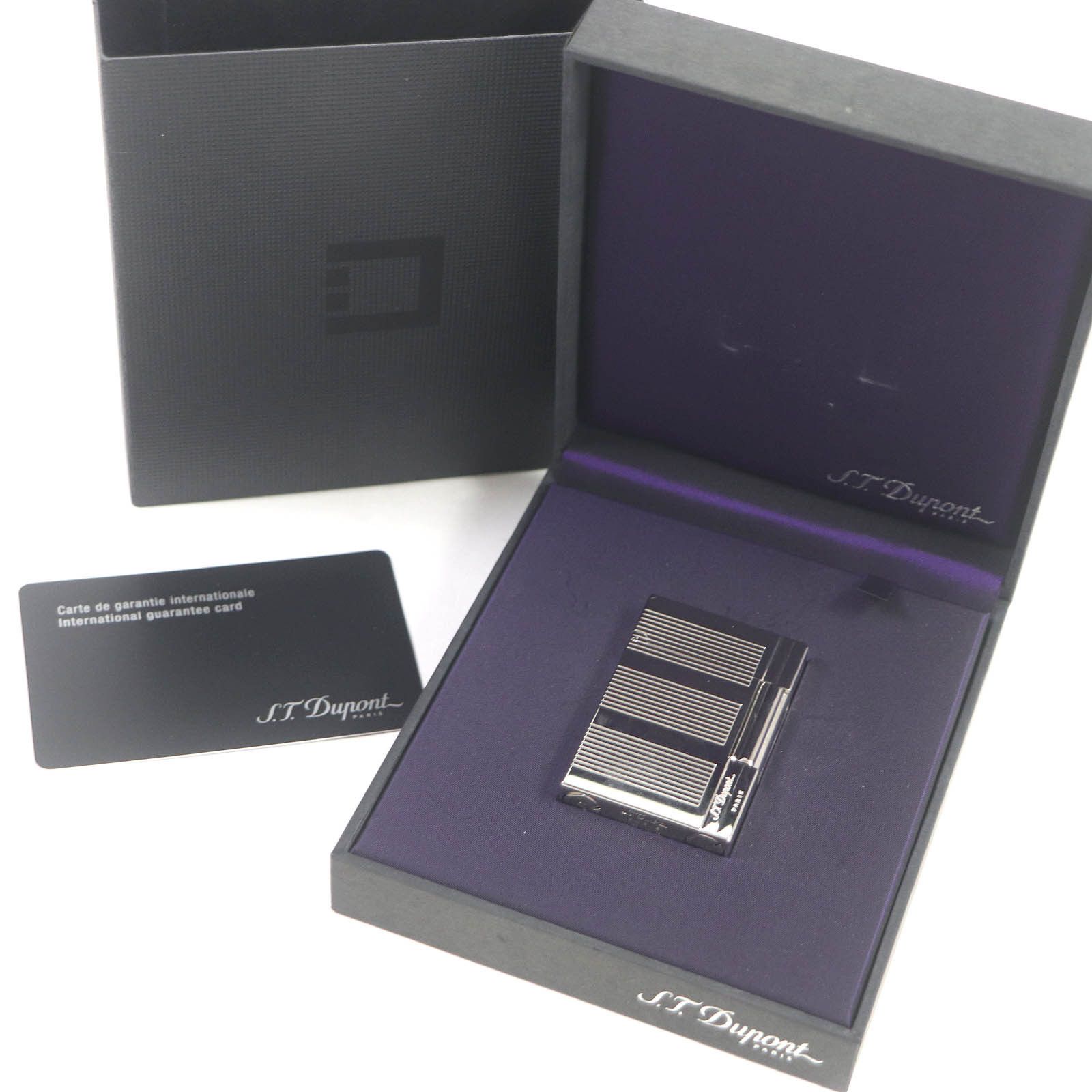 Other Other S.T. Dupont Striped Square Roller Lighter Precious Metal Lighter DUTY FREE for USA Size ONE SIZE - 2 Thumbnail