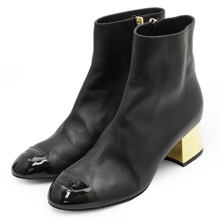 Chanel Chanel Chanel Leather 2way Short Boots Leather Shoes G38428 DUTY FREE for USA Size ONE SIZE - 2 Thumbnail