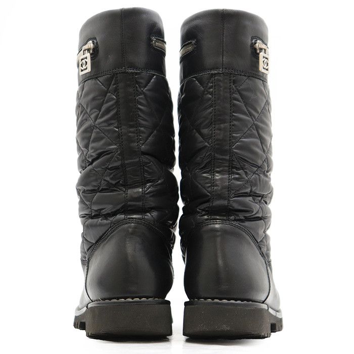 Chanel Chanel Chanel Leather Quilted Boots Leather Shoes G26537 DUTY FREE for USA Size ONE SIZE - 4 Thumbnail