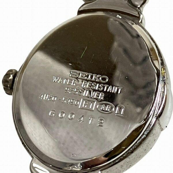 Seiko Seiko Seiko Exceline Silver Ladies Watch Precious Metal Quartz 4N20-5490 DUTY FREE for USA Size ONE SIZE - 5 Thumbnail