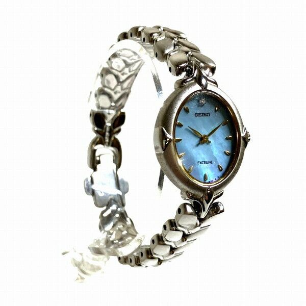 Seiko Seiko Seiko Exceline Silver Ladies Watch Precious Metal Quartz 4N20-5490 DUTY FREE for USA Size ONE SIZE - 3 Thumbnail