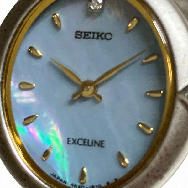 Seiko Seiko Seiko Exceline Silver Ladies Watch Precious Metal Quartz 4N20-5490 DUTY FREE for USA Size ONE SIZE - 4 Thumbnail
