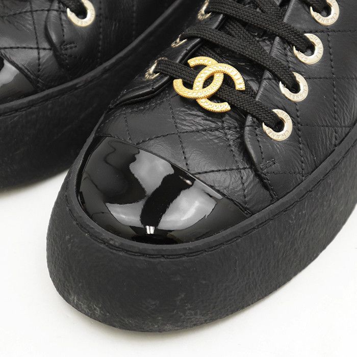 Chanel Chanel Chanel Leather Patent Leather Quilted Sneakers Leather Shoes G46620 DUTY FREE for USA Size ONE SIZE - 2 Thumbnail