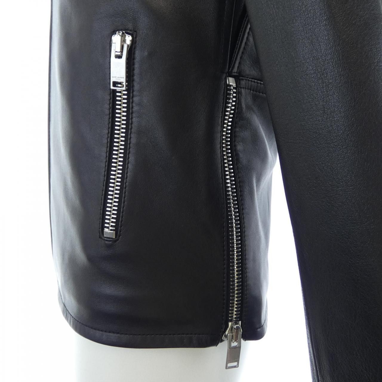 Yves Saint Laurent Yves Saint Laurent Saint Laurent Lambskin Riders Jacket Leather Outerwear 362239Y5YA1 DUTY FREE for USA Size ONE SIZE - 8 Thumbnail