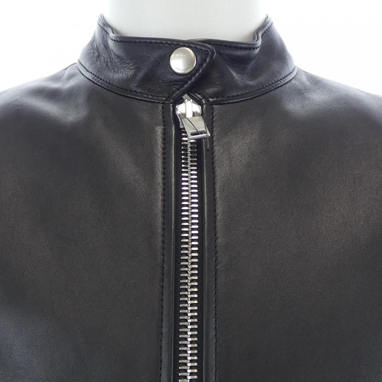 Yves Saint Laurent Yves Saint Laurent Saint Laurent Lambskin Riders Jacket Leather Outerwear 362239Y5YA1 DUTY FREE for USA Size ONE SIZE - 5 Thumbnail