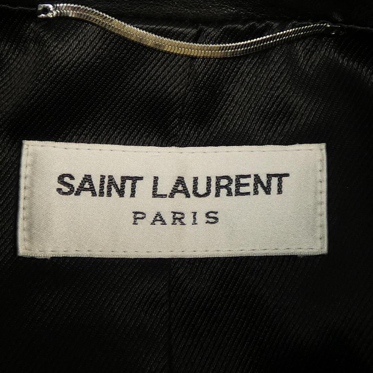 Yves Saint Laurent Yves Saint Laurent Saint Laurent Lambskin Riders Jacket Leather Outerwear 362239Y5YA1 DUTY FREE for USA Size ONE SIZE - 4 Thumbnail