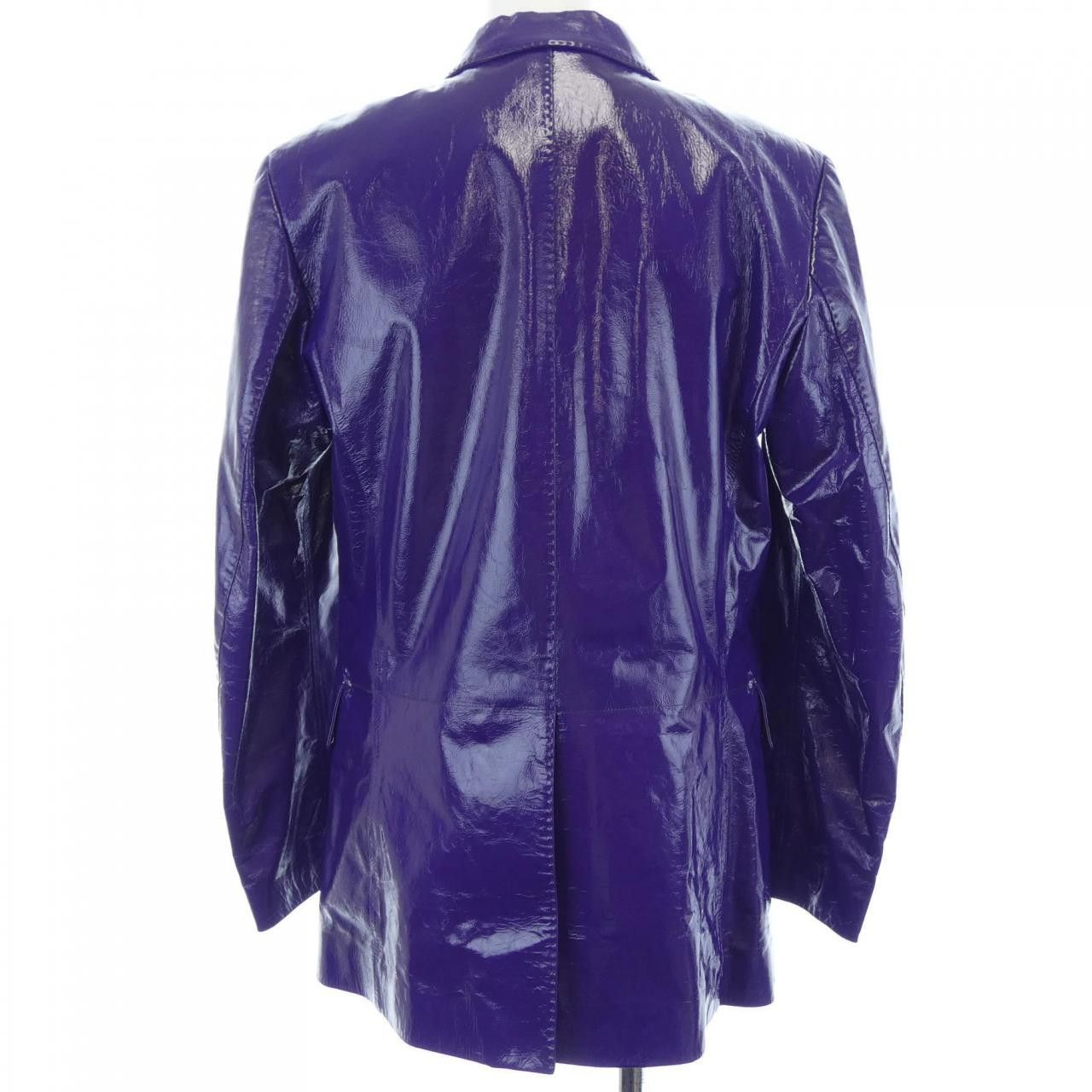 Gucci Gucci Gucci Calfskin Jacket Leather Outerwear 724050 XNATC DUTY FREE for USA Size ONE SIZE - 2 Thumbnail