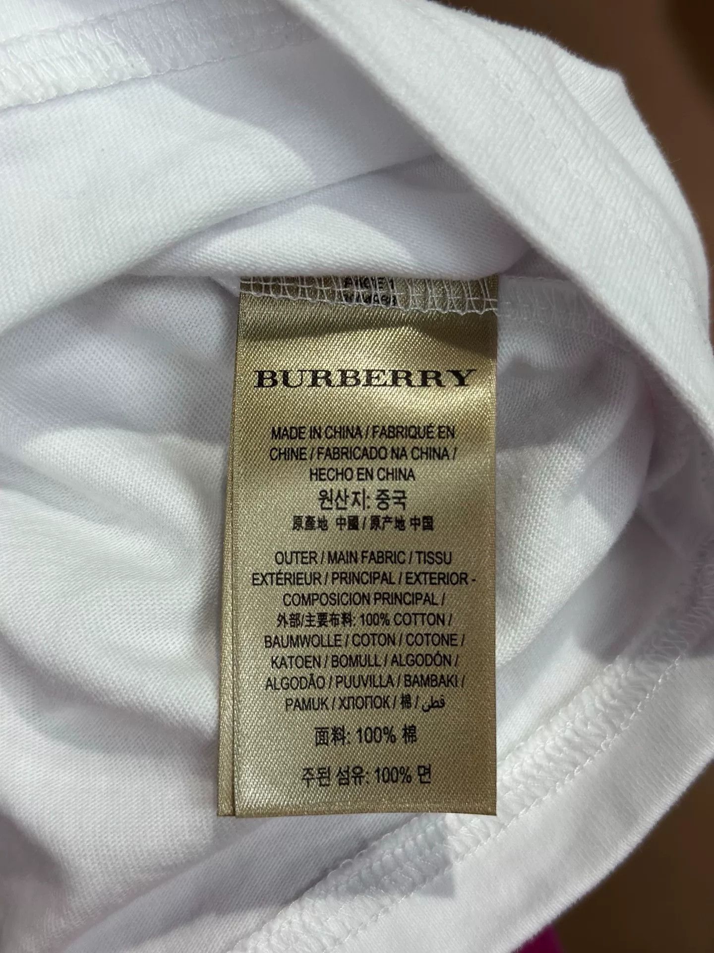 Burberry Burberry Retro Embroidered White T-Shirt L Men Size US L / EU 52-54 / 3 - 4 Thumbnail