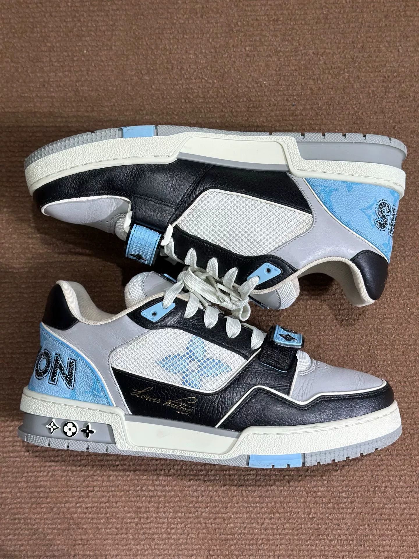 Louis Vuitton Louis Vuitton Training Blue Lowtop Sneakers 40 Men Size US 7.5 / EU 40-41 - 4 Thumbnail