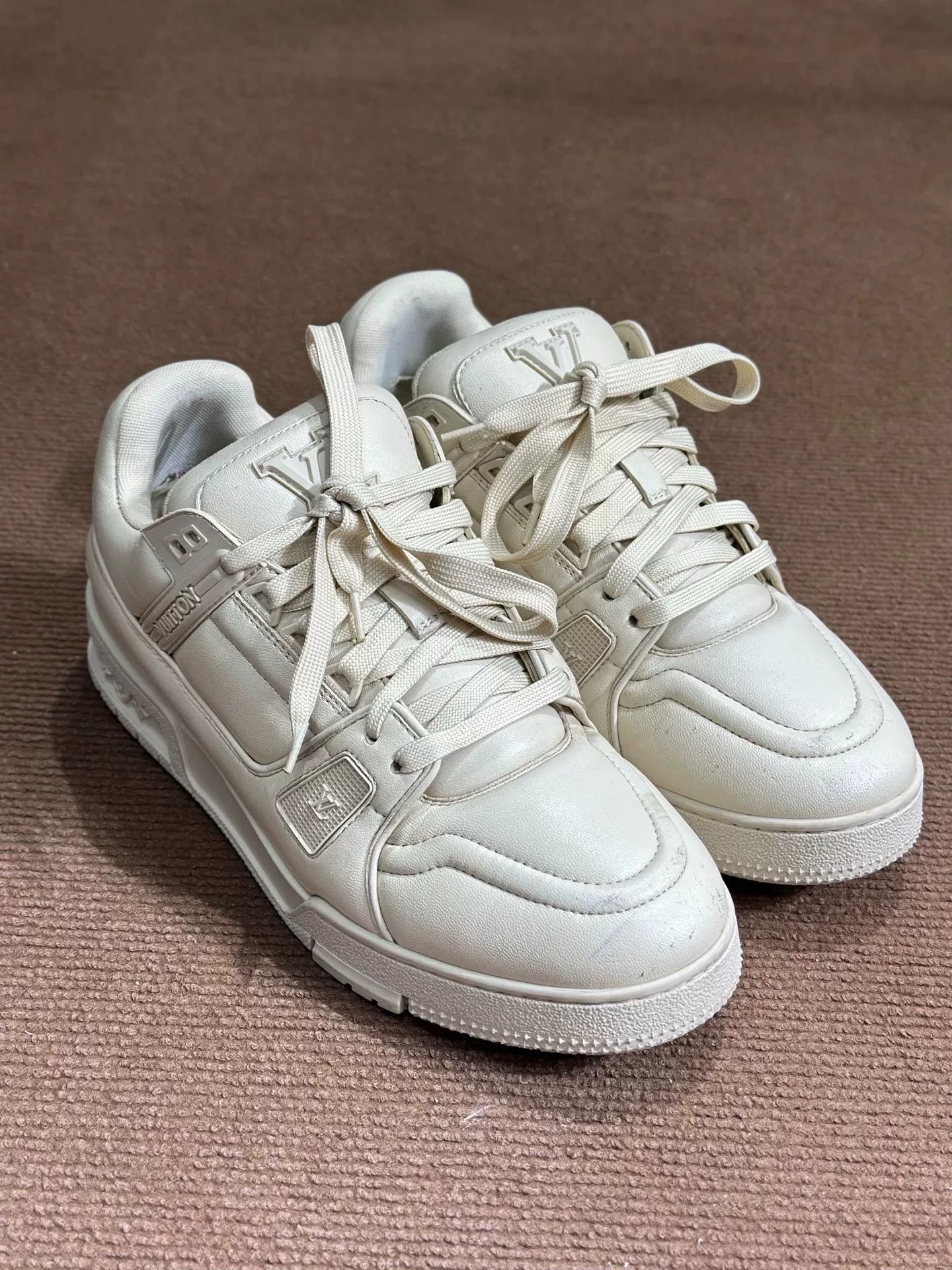 Louis Vuitton Louis Vuitton Training Beige Lowtop Sneakers 40 Men Size US 7.5 / EU 40-41 - 3 Thumbnail