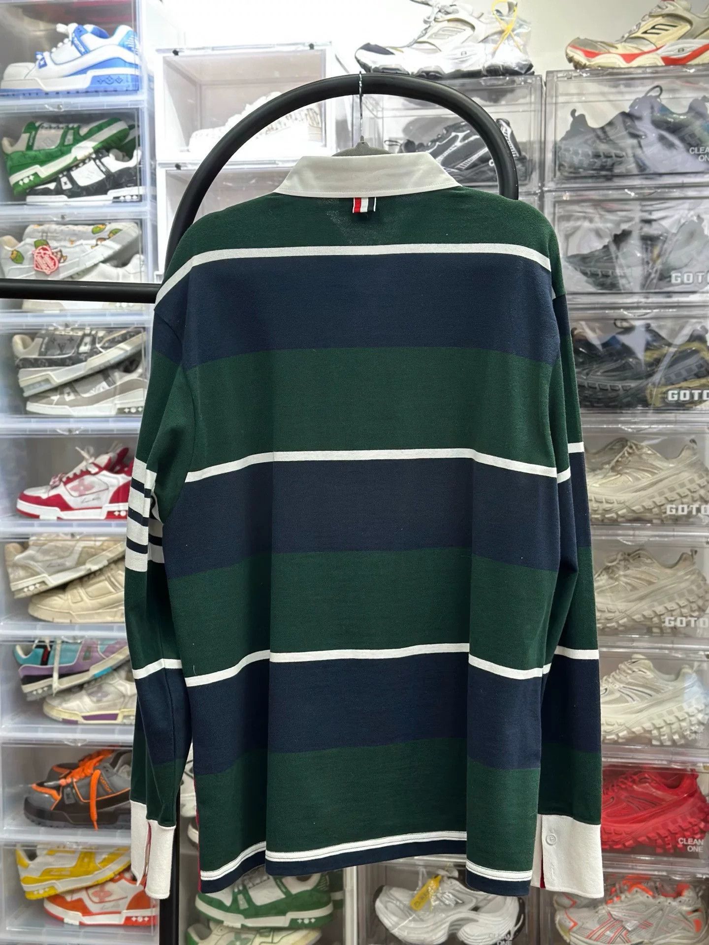 Thom Browne Thom Browne Striped Brown Polo 43 Men Size US L / EU 52-54 / 3 - 2 Thumbnail