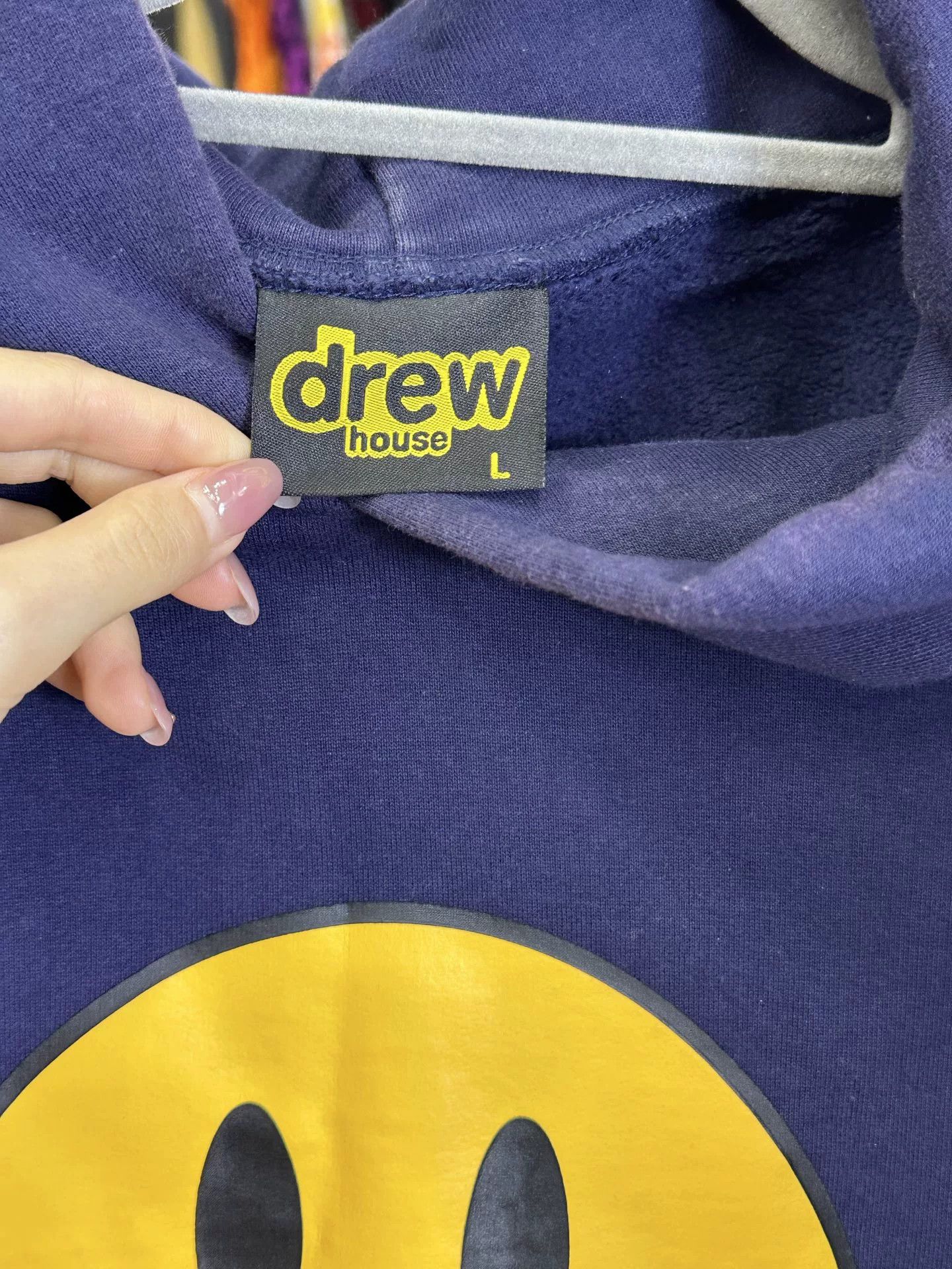 Drew House Drew House Thermal Blue Hoodie L Men Size US L / EU 52-54 / 3 - 3 Thumbnail