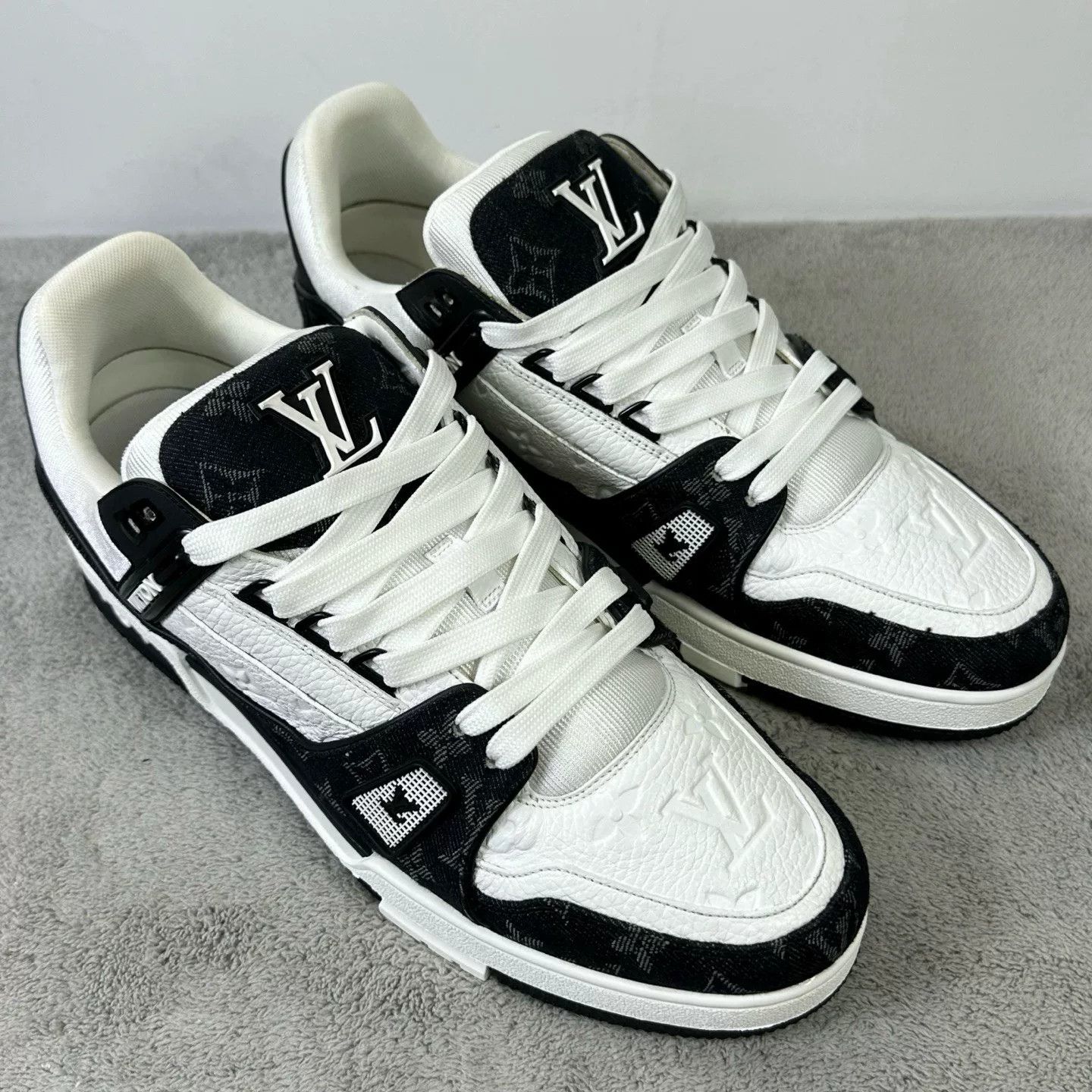 Louis Vuitton Louis Vuitton Training Denim Black Lowtop Sneakers 45 Men Size US 11.5 / EU 44-45 - 3 Thumbnail