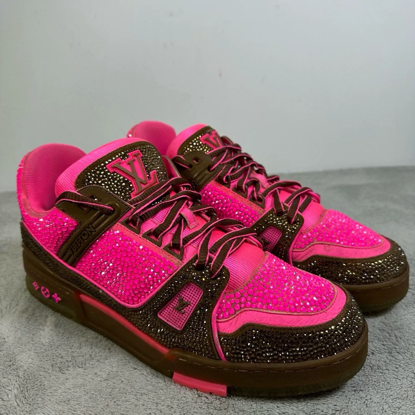 Louis Vuitton Louis Vuitton Training Pink Lowtop Sneakers 42 Women Size US 10.5 / IT 40.5 - 3 Thumbnail