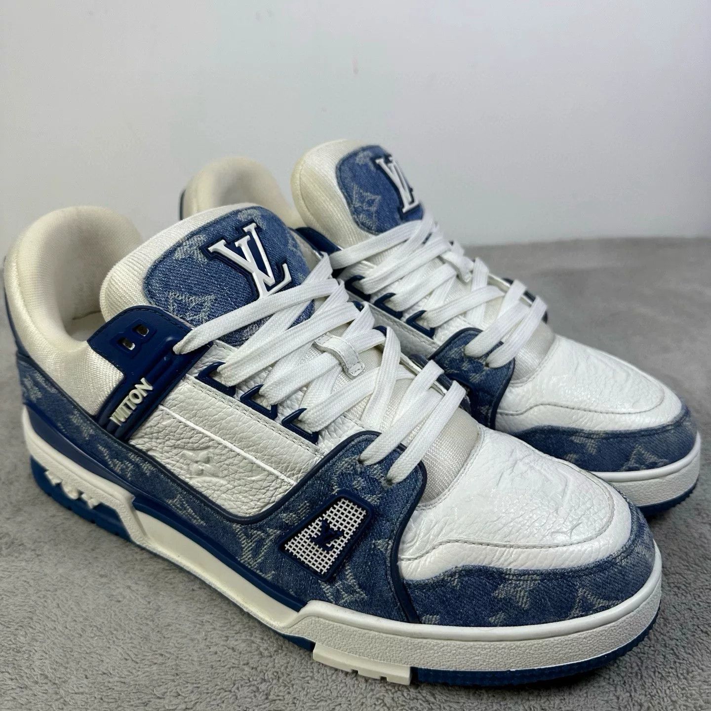 Louis Vuitton Louis Vuitton Training Denim Blue Lowtop Sneakers 43.5 Men Size US 10.5 / EU 43-44 - 3 Thumbnail