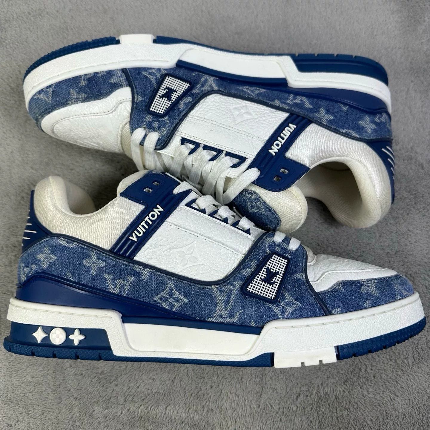 Louis Vuitton Louis Vuitton Training Denim Blue Lowtop Sneakers 43.5 Men Size US 10.5 / EU 43-44 - 4 Thumbnail