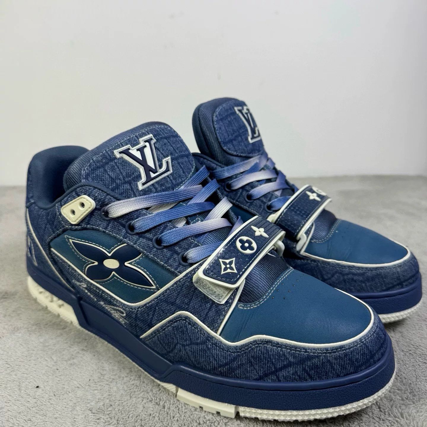 Louis Vuitton Louis Vuitton Training Denim Blue Lowtop Sneakers 43 Men Size US 10 / EU 43 - 3 Thumbnail