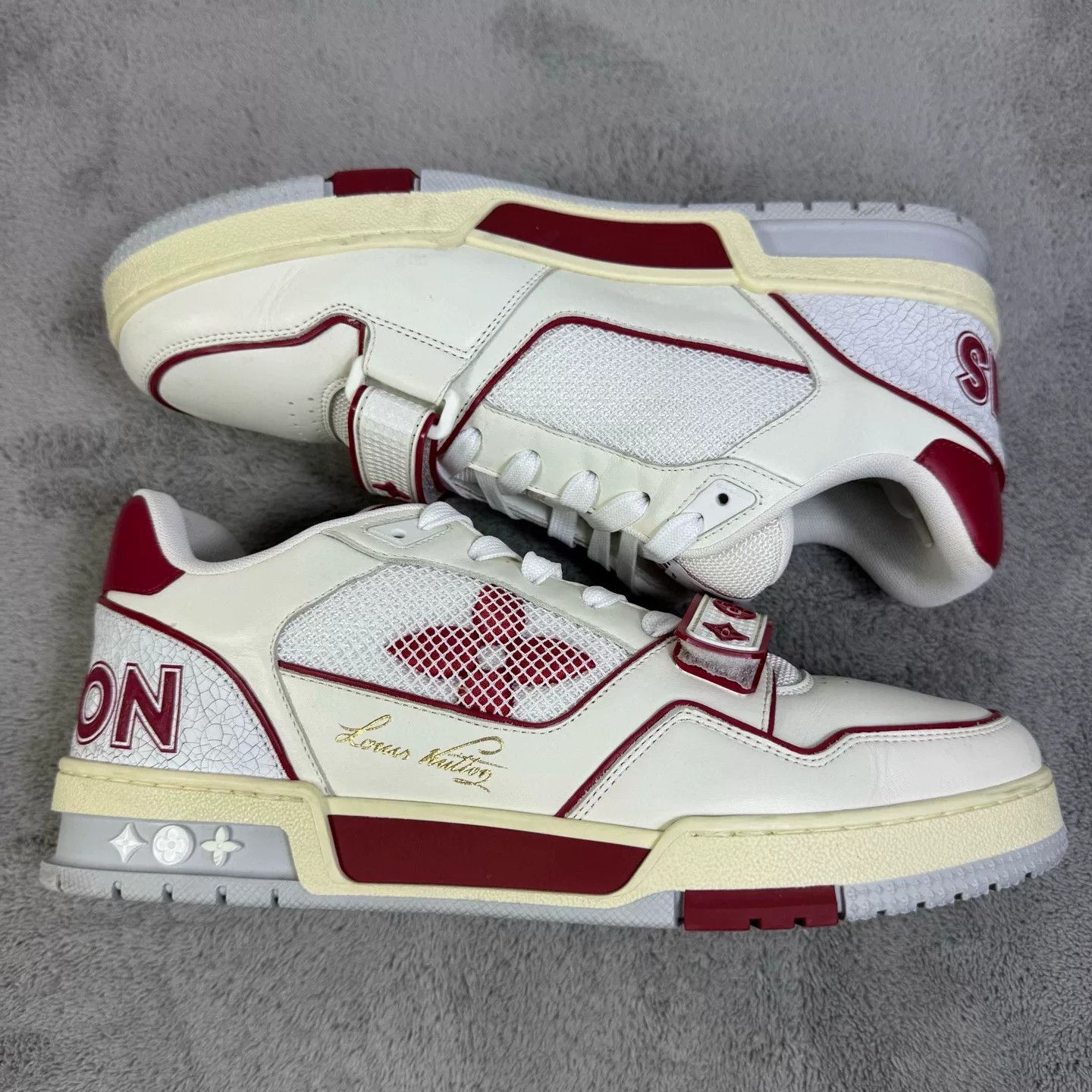 Louis Vuitton Louis Vuitton Training Red Lowtop Sneakers 42 Men Size US 9 / EU 42 - 4 Thumbnail