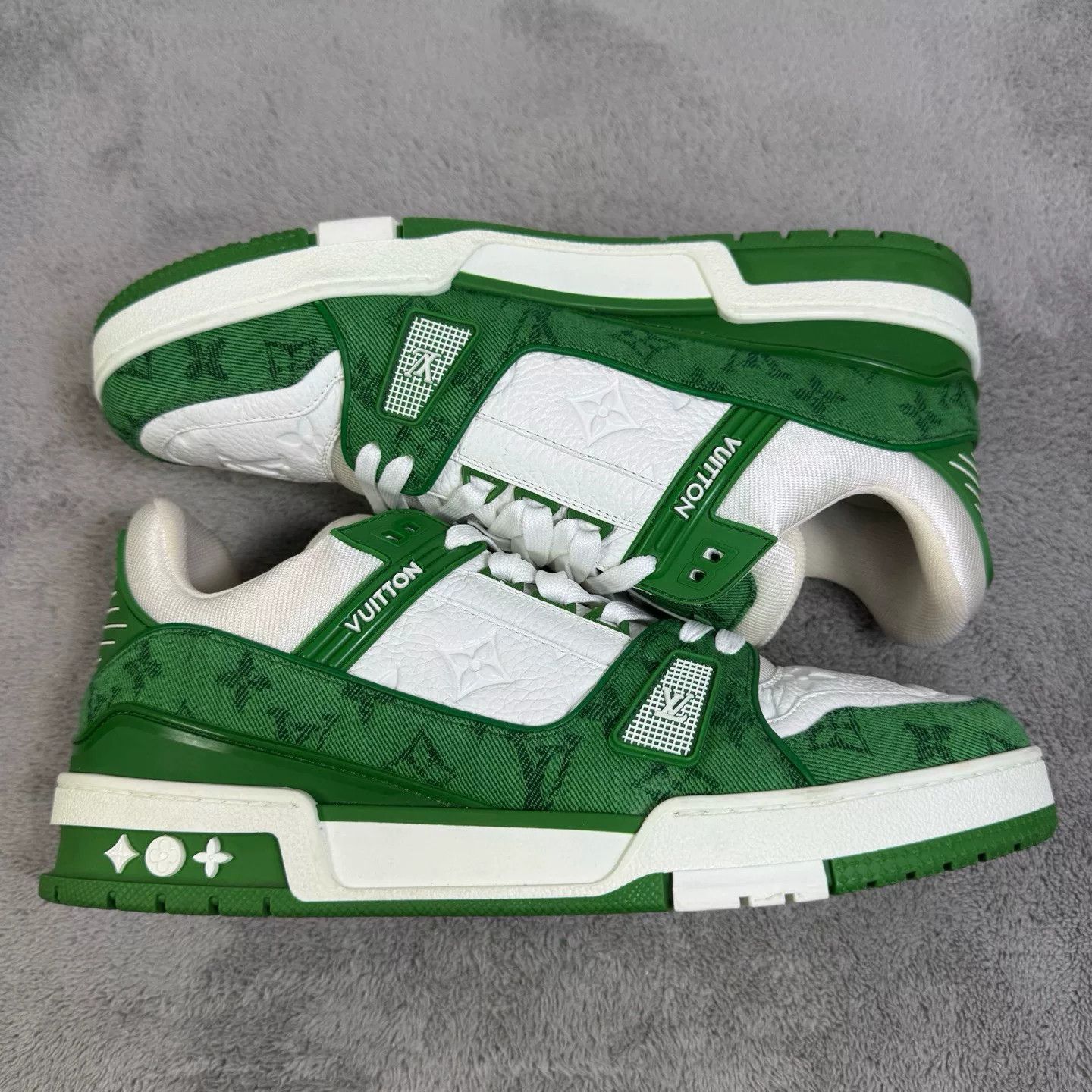 Louis Vuitton Louis Vuitton Training Denim Green Lowtop Sneakers 42 Men Size US 9 / EU 42 - 4 Thumbnail