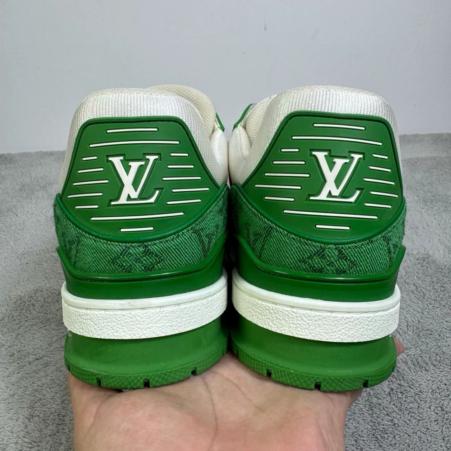 Louis Vuitton Louis Vuitton Training Denim Green Lowtop Sneakers 42 Men Size US 9 / EU 42 - 7 Thumbnail