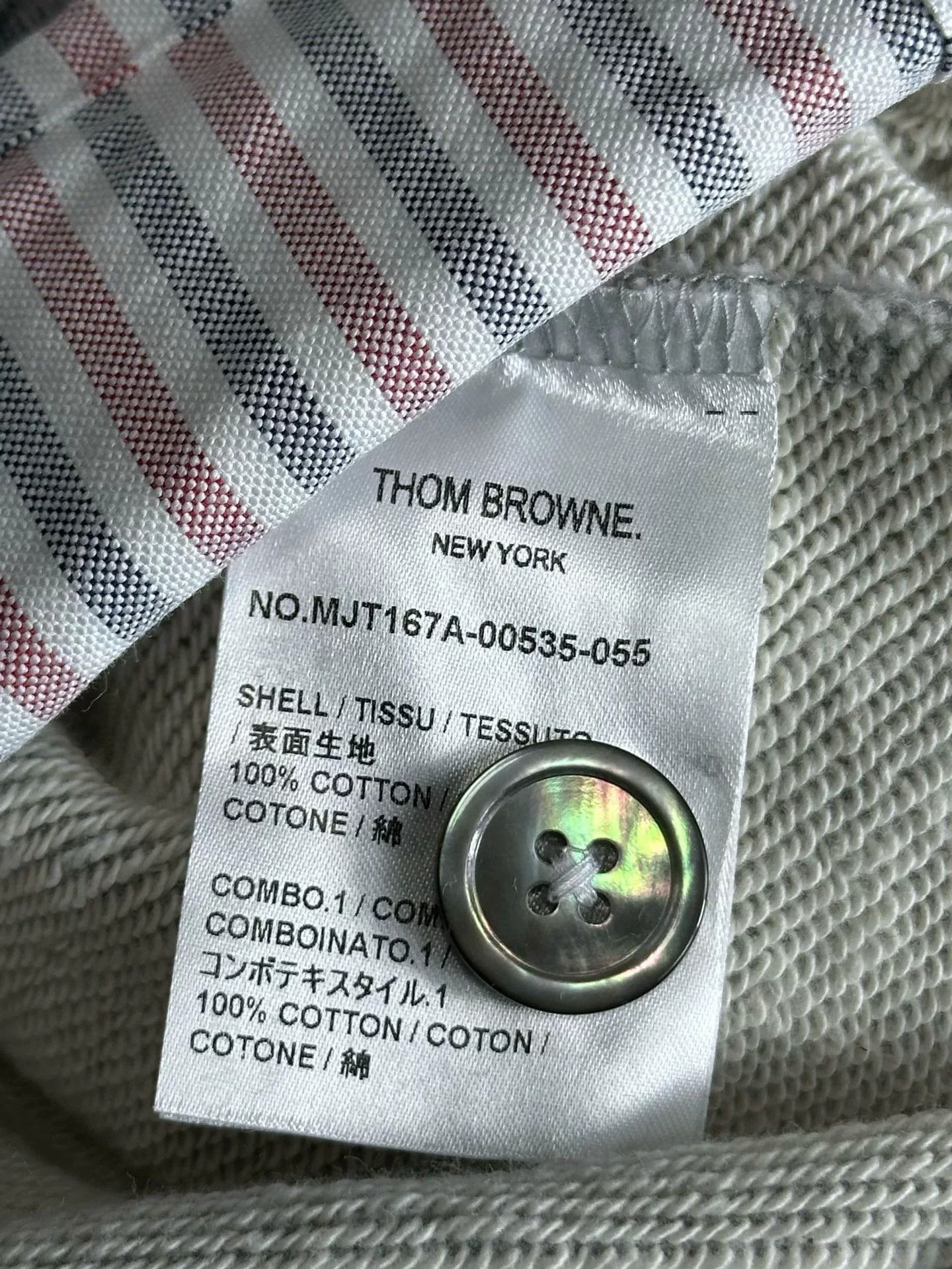 Thom Browne Thom Browne Knit Striped Gray Sweater 44 Men Size US L / EU 52-54 / 3 - 6 Thumbnail