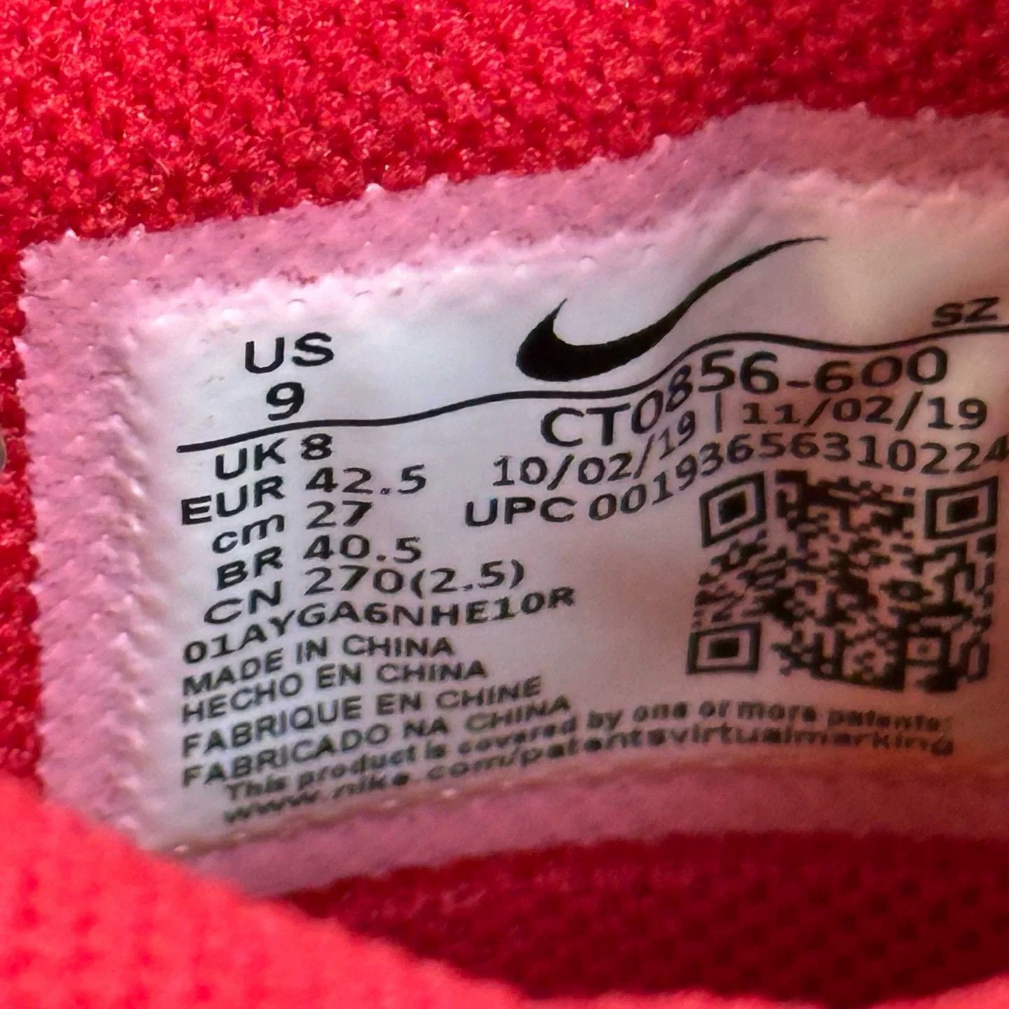 Nike Nike DUNK Collab Red Lowtop Sneakers 42 Men Size US 9 / EU 42 - 7 Thumbnail