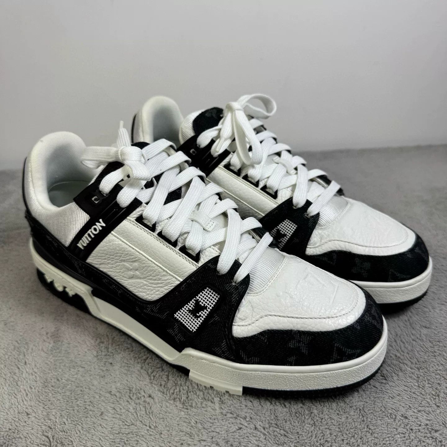 Louis Vuitton Louis Vuitton Training Denim Black Lowtop Sneakers 42 Men Size US 9 / EU 42 - 3 Thumbnail