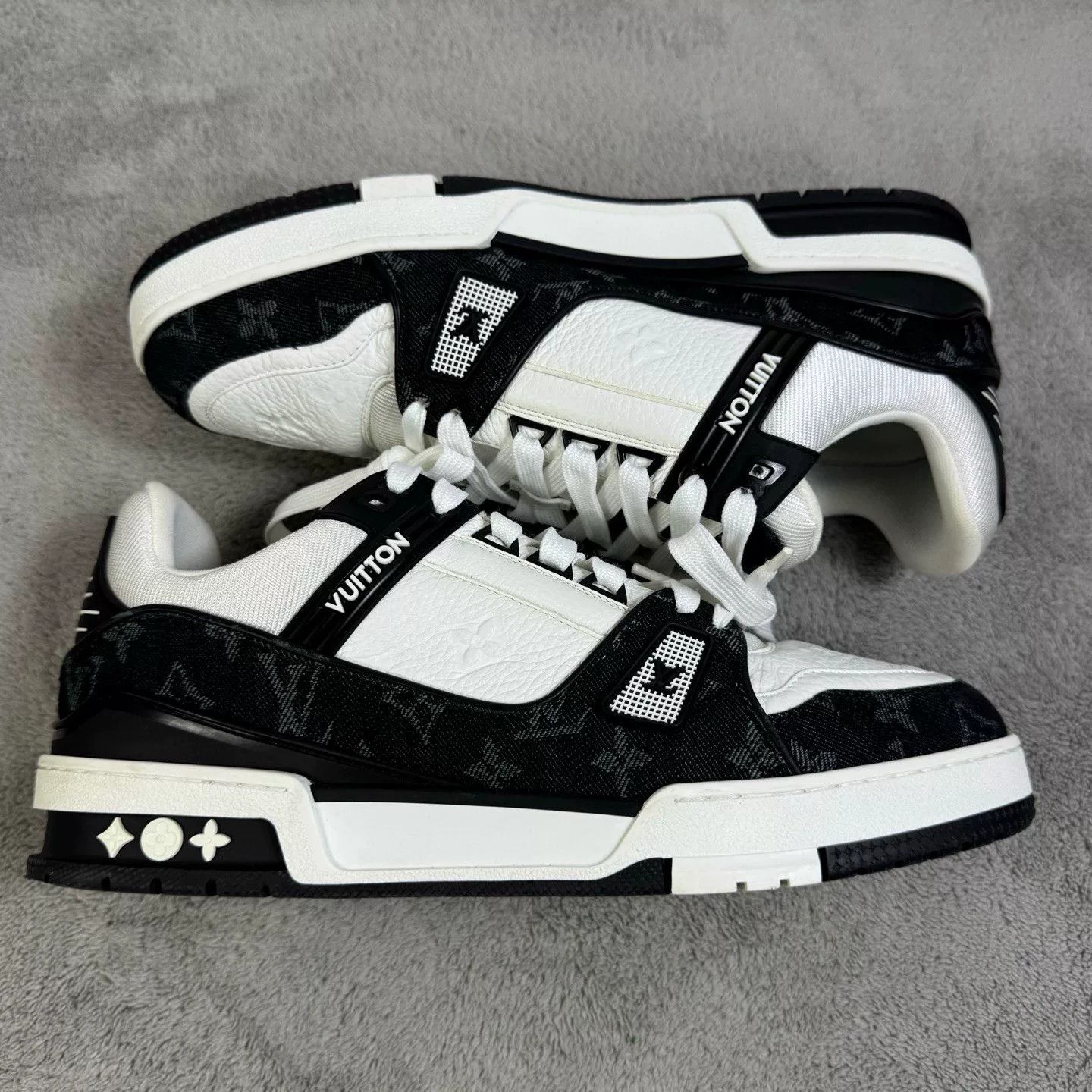 Louis Vuitton Louis Vuitton Training Denim Black Lowtop Sneakers 42 Men Size US 9 / EU 42 - 4 Thumbnail