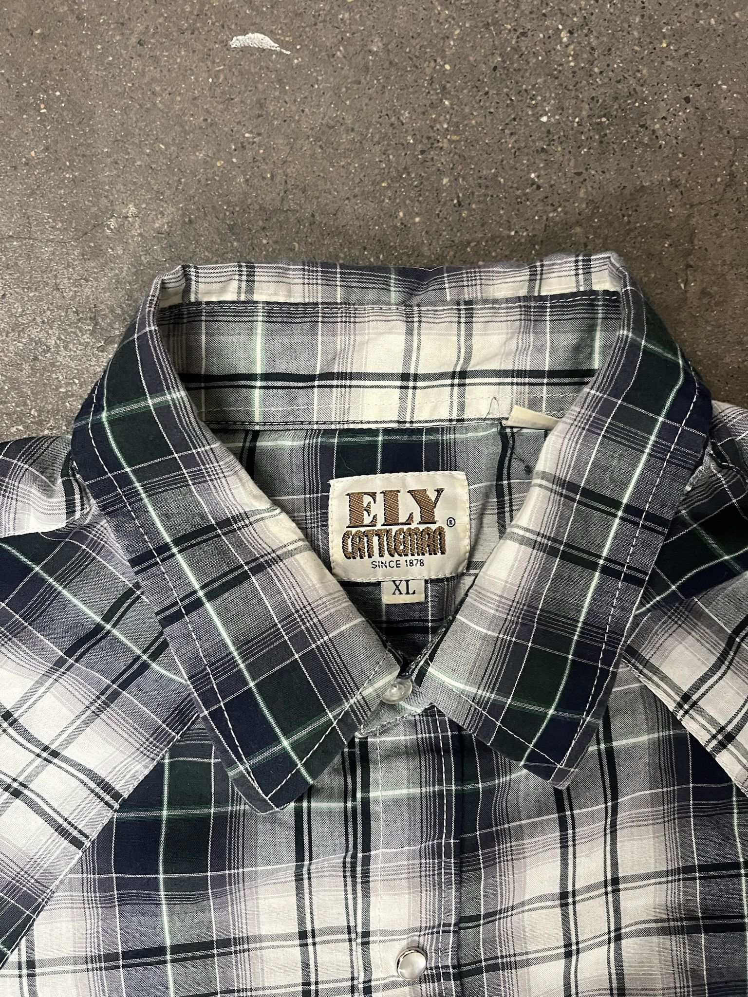 Carhartt × Vintage Vintage 1990s Ely Cattleman Pearl Snap Button Down Rodeo Shirt Size XL Size US XL / EU 56 / 4 - 2 Thumbnail