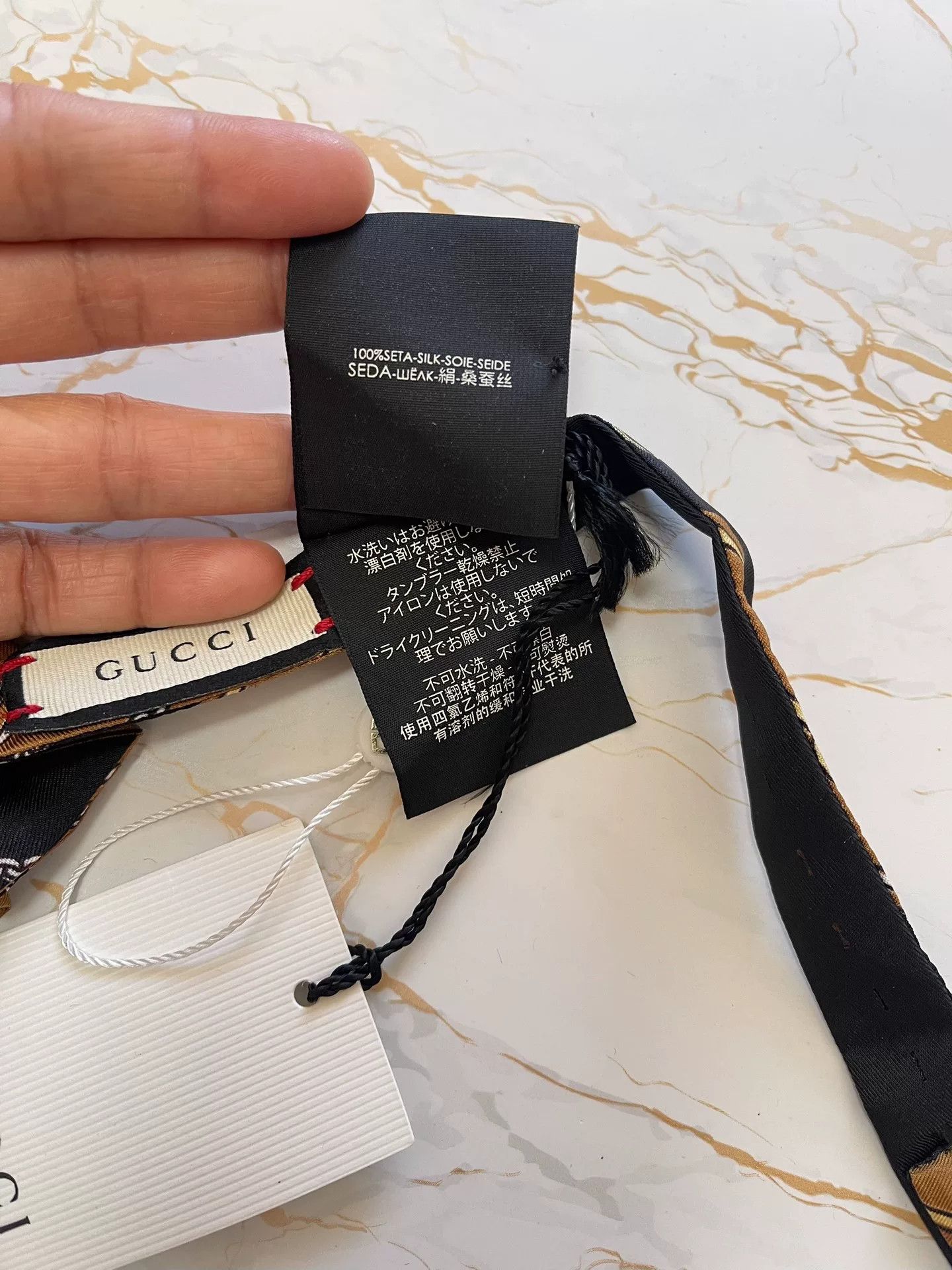 Gucci Gucci New Runway Silk Bow Tie Size ONE SIZE - 5 Thumbnail