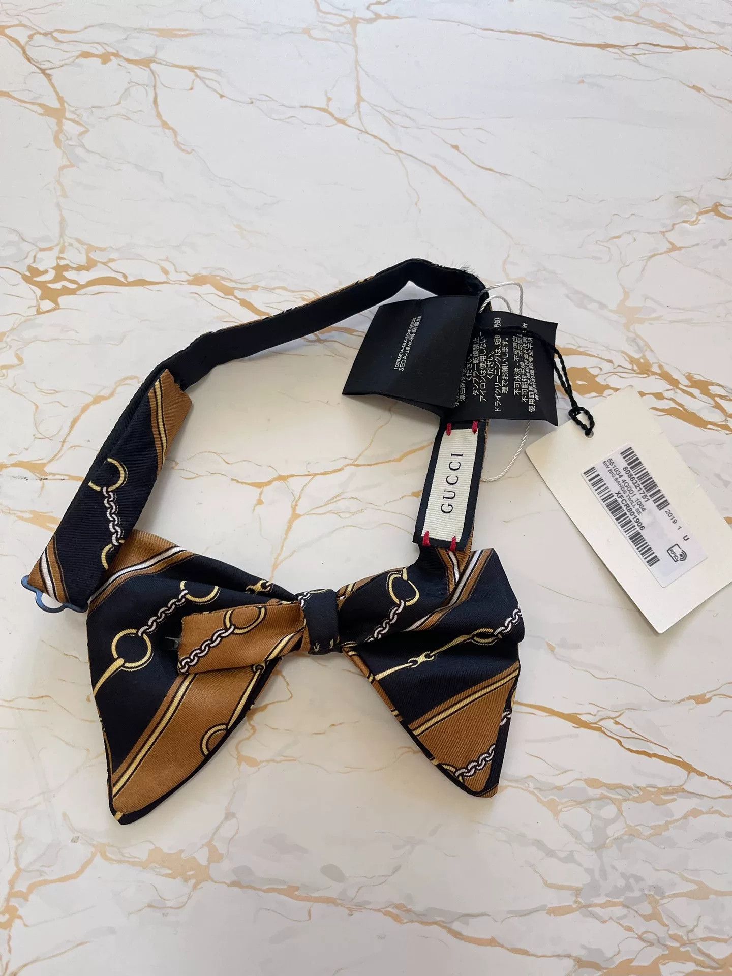 Gucci Gucci New Runway Silk Bow Tie Size ONE SIZE - 3 Thumbnail