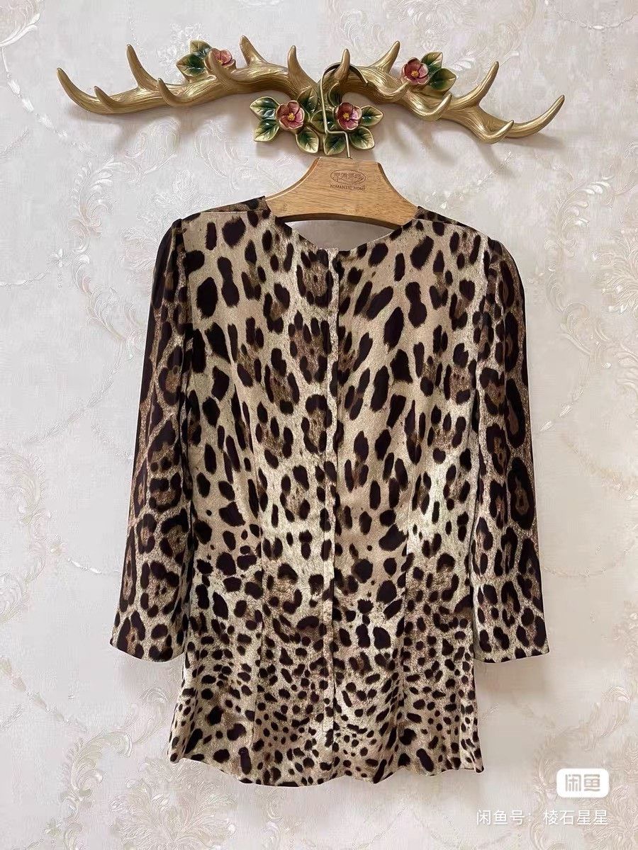 Dolce & Gabbana DG Runway Classic Leopard Print Top Size XS / US 0-2 / IT 36-38 - 5 Thumbnail