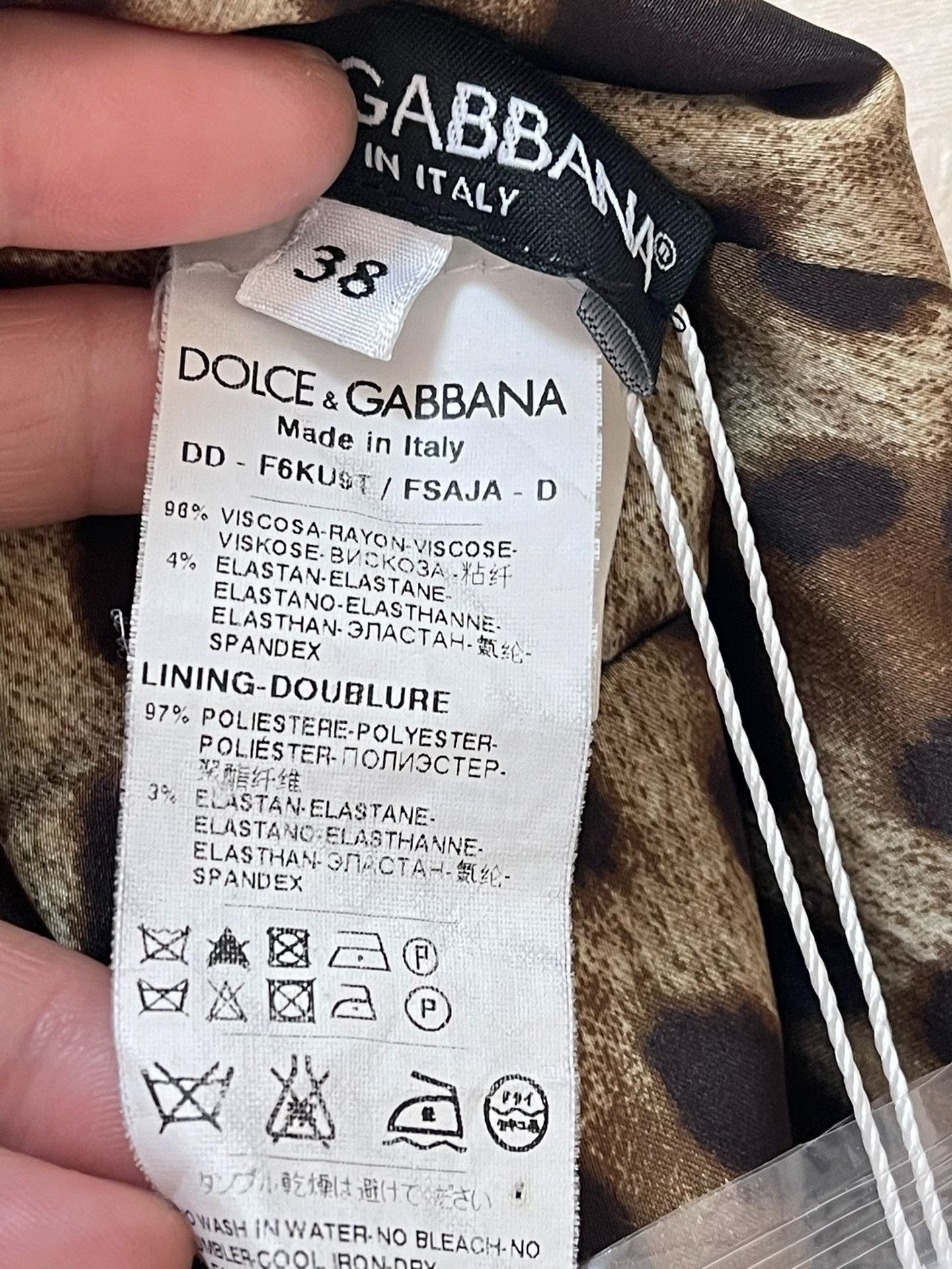 Dolce & Gabbana DG Classic Leopard Print Dress Size S / US 4 / IT 40 - 4 Thumbnail