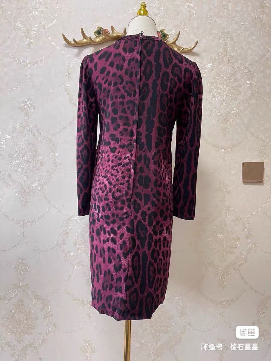 Dolce & Gabbana DG Runway Leopard Print Dress Size S / US 4 / IT 40 - 5 Thumbnail