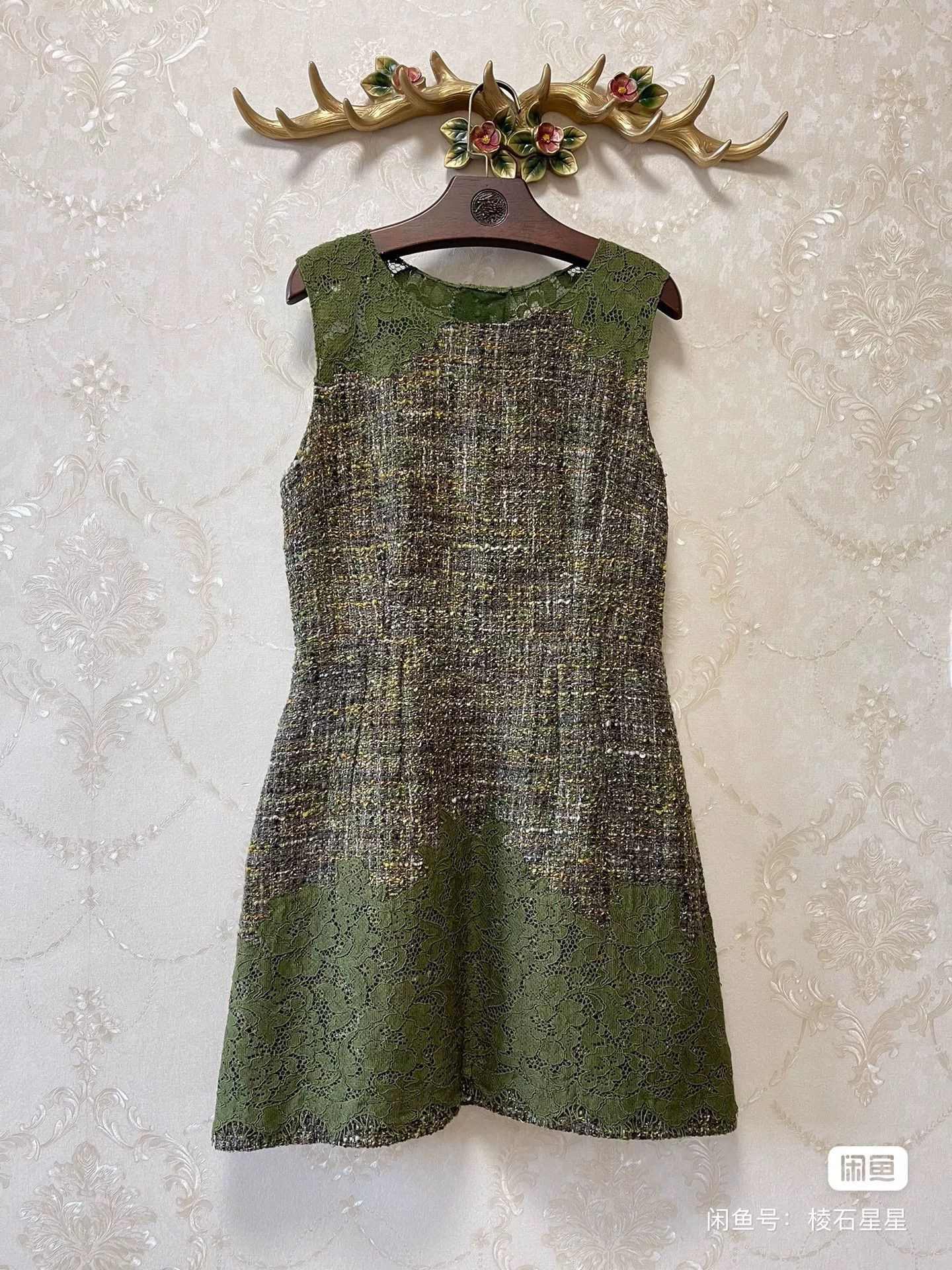 Dolce & Gabbana DG Runway Lace Tweed Dress Size M / US 6-8 / IT 42-44 - 2 Thumbnail