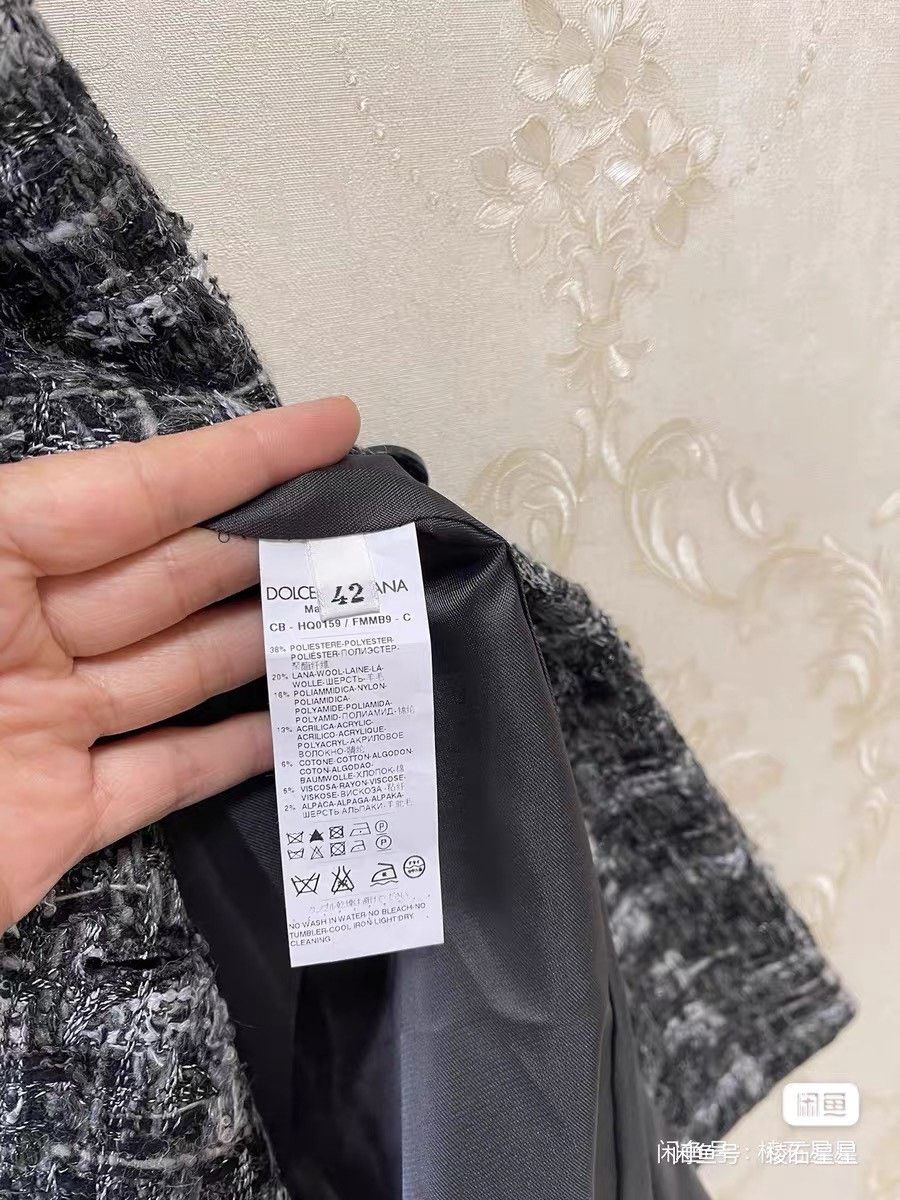 Dolce & Gabbana DG New Tweed Wool Coat Size M / US 6-8 / IT 42-44 - 3 Thumbnail