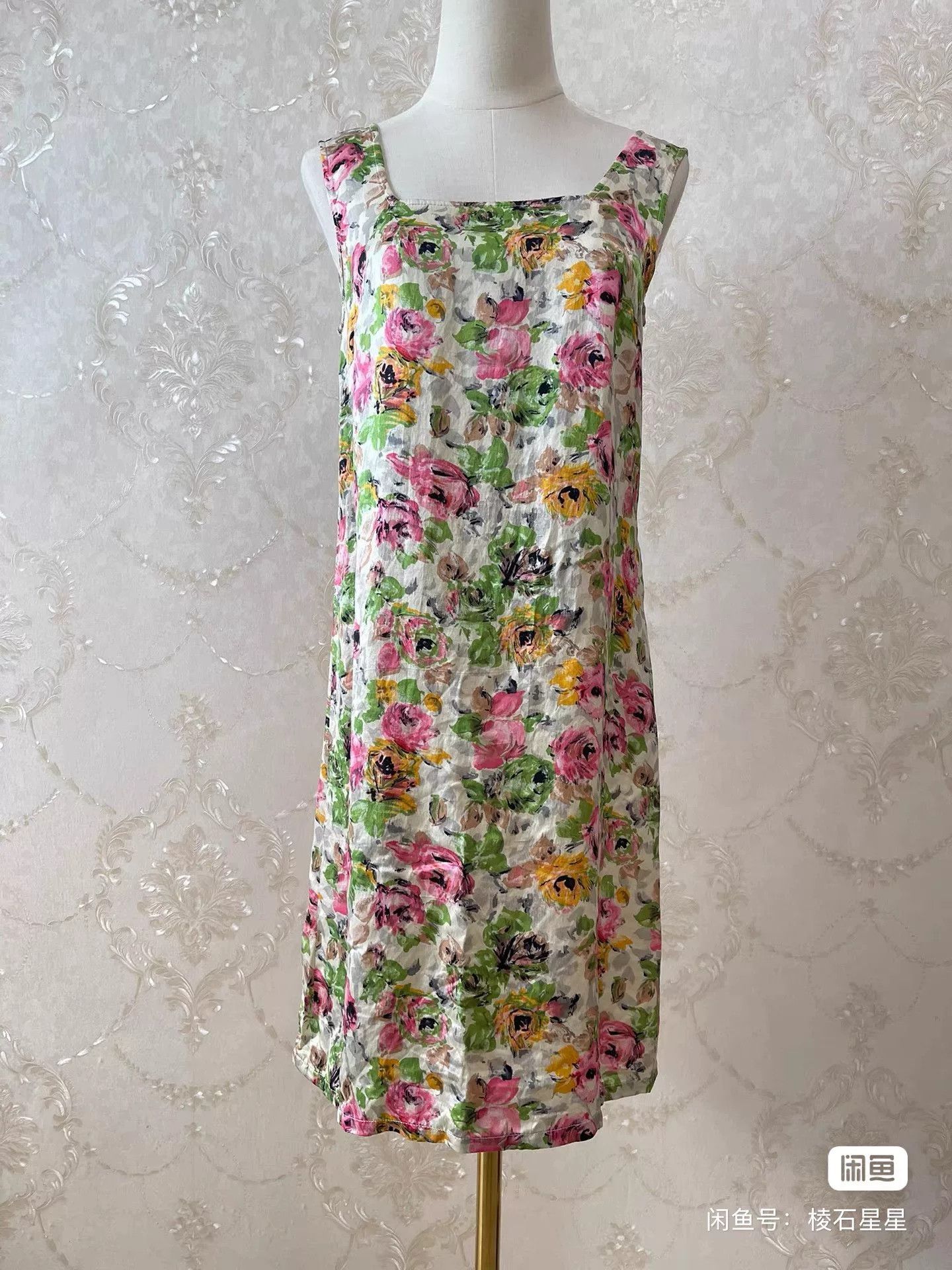 DGK DG Silk Oil Painting Rose Dress Size S / US 4 / IT 40 - 3 Thumbnail