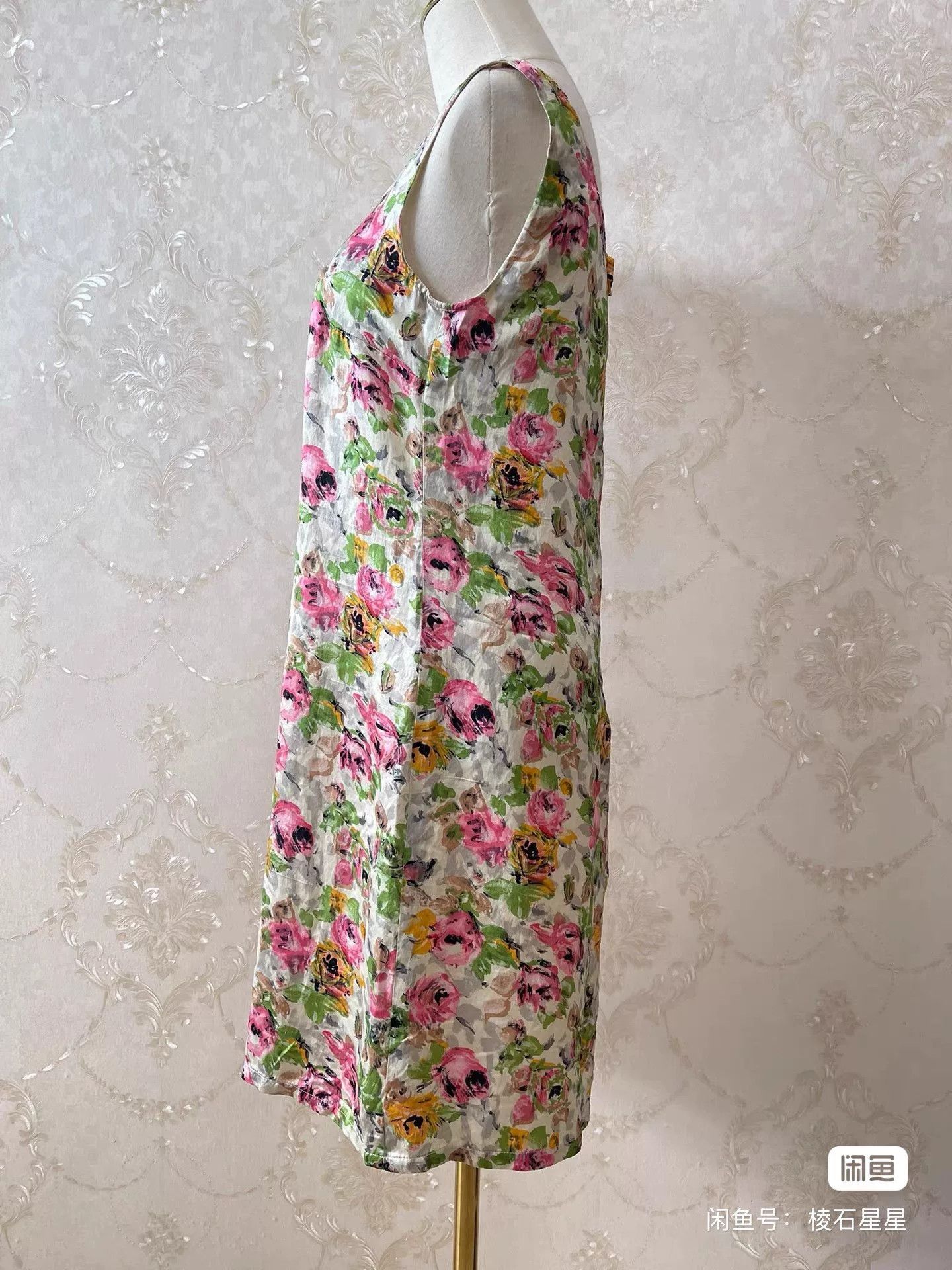 DGK DG Silk Oil Painting Rose Dress Size S / US 4 / IT 40 - 4 Thumbnail
