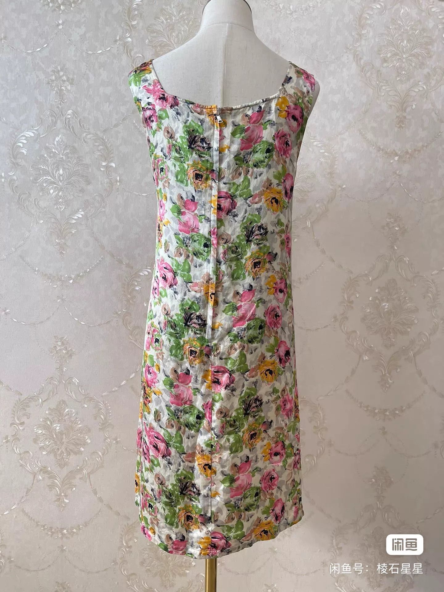 DGK DG Silk Oil Painting Rose Dress Size S / US 4 / IT 40 - 5 Thumbnail