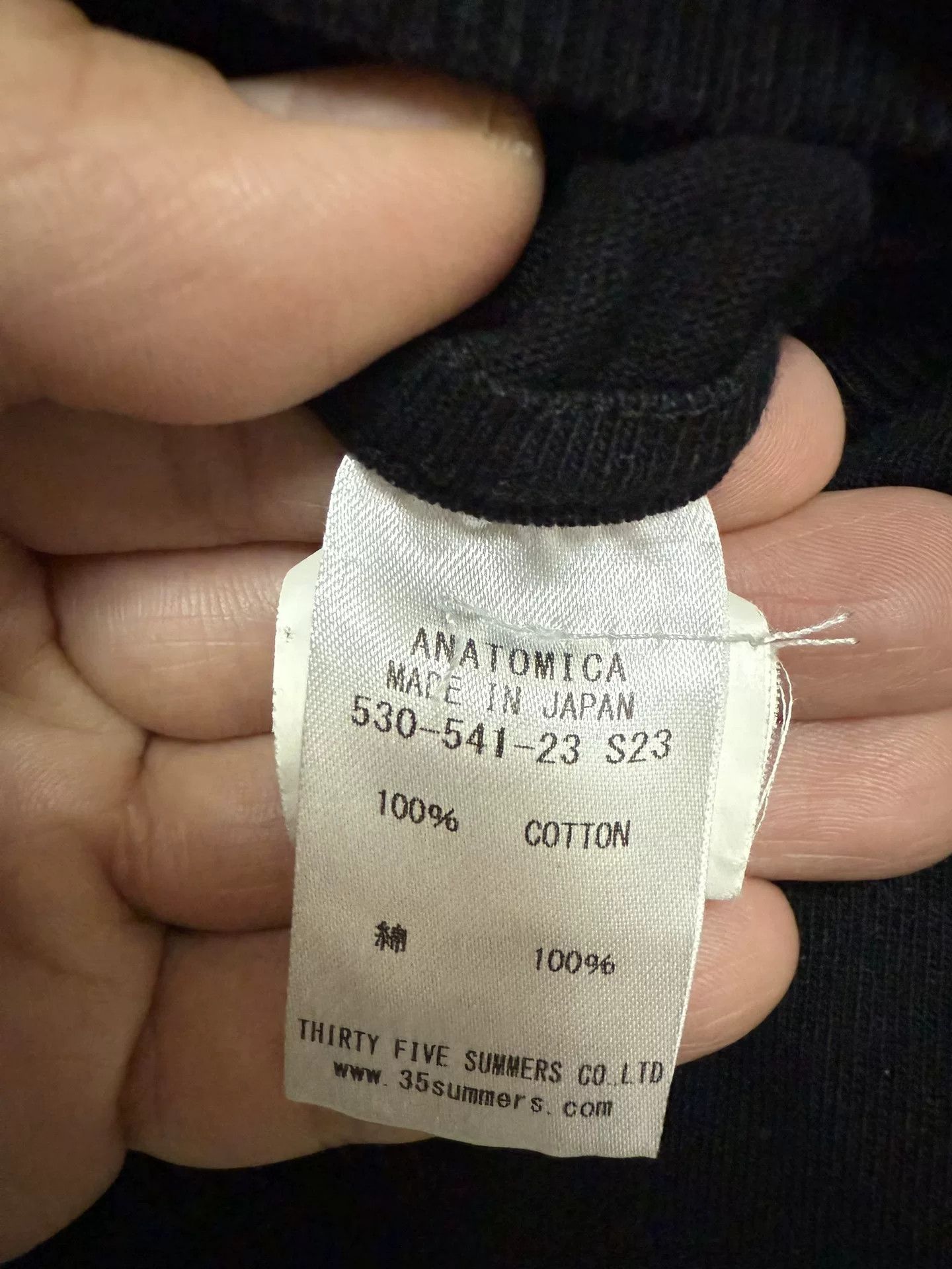 ANATOMICA ANATOMICA Black Short-Sleeve Cotton T-Shirt Size US M / EU 48-50 / 2 - 5 Thumbnail