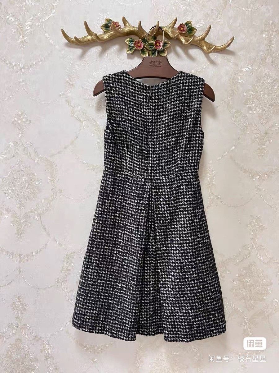 Dolce & Gabbana DG Runway Houndstooth Wool Dress Size XS / US 0-2 / IT 36-38 - 7 Thumbnail