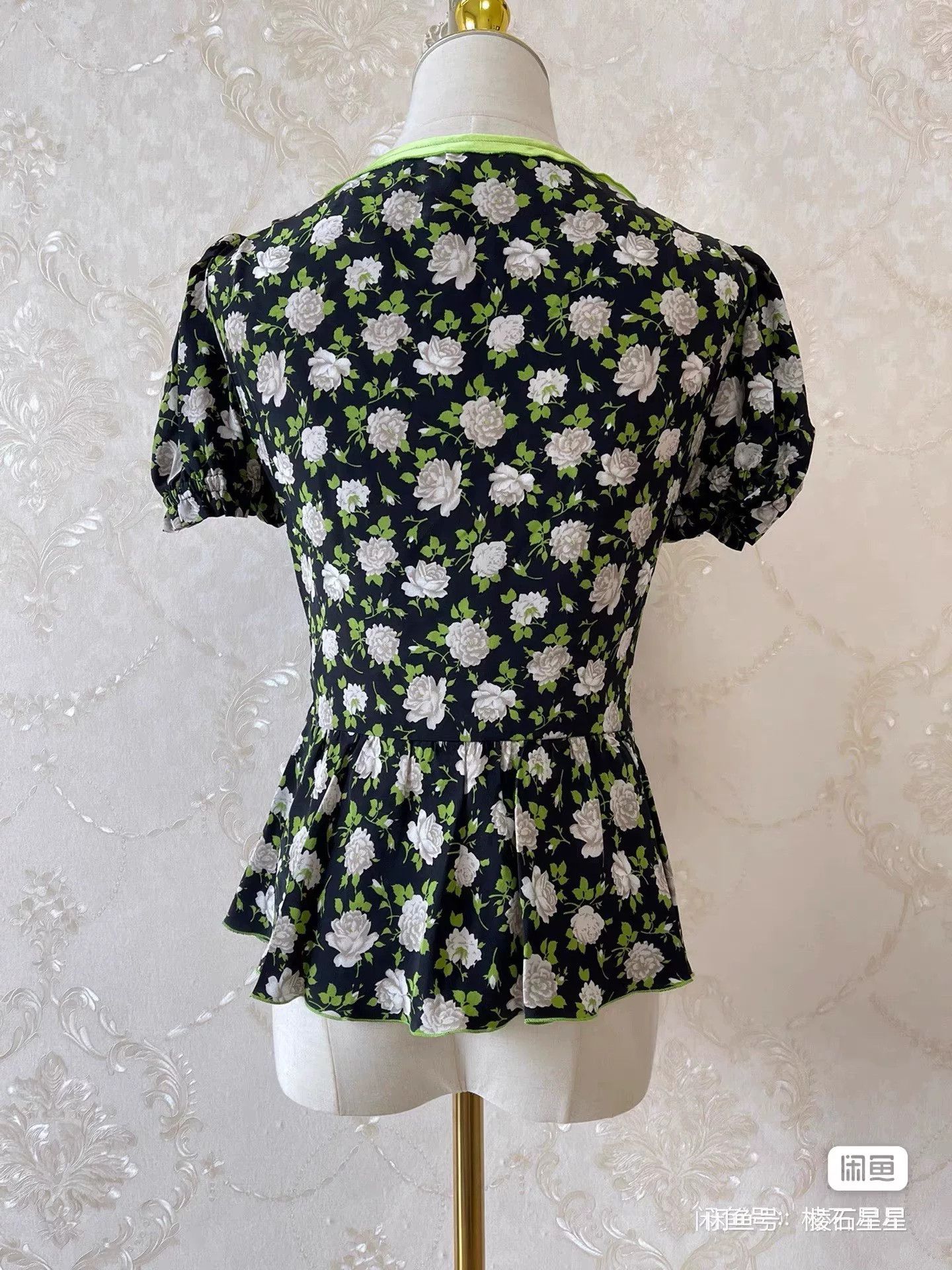 DGK DG Runway Silk Floral Blouse Size M / US 6-8 / IT 42-44 - 6 Thumbnail