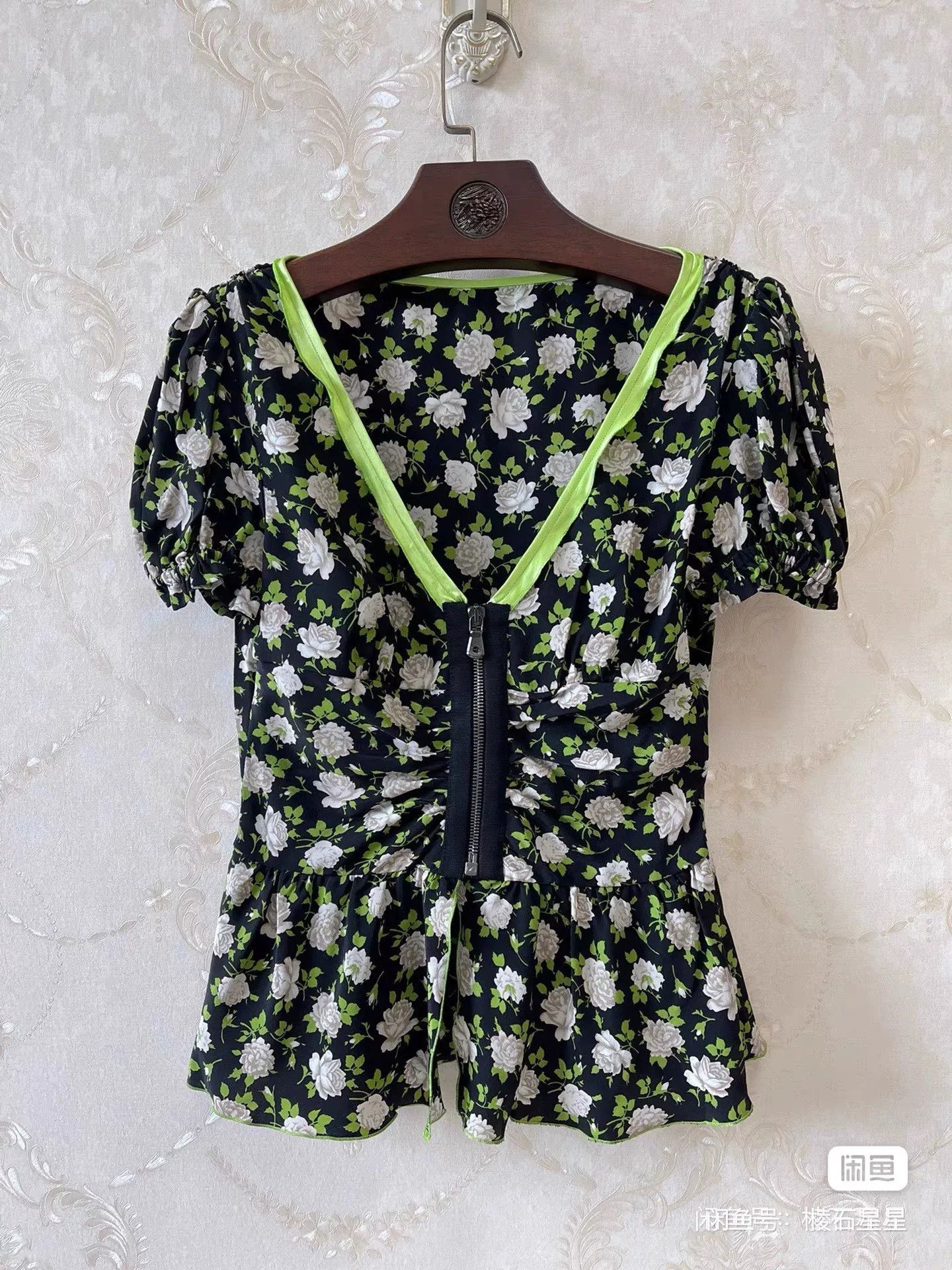 DGK DG Runway Silk Floral Blouse Size M / US 6-8 / IT 42-44 - 3 Thumbnail