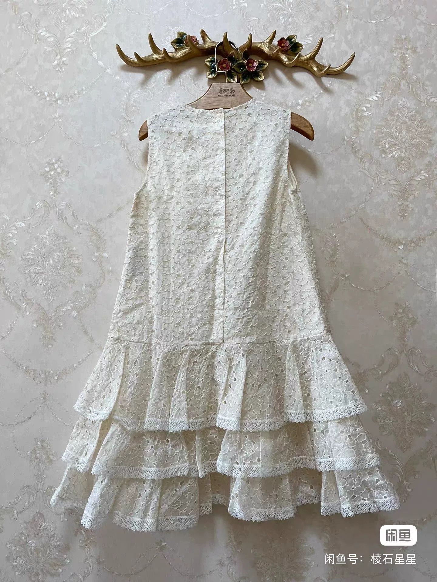 D.Gnak By Kang.D DG Runway Sweet Floral Lace Dress Size S / US 4 / IT 40 - 4 Thumbnail