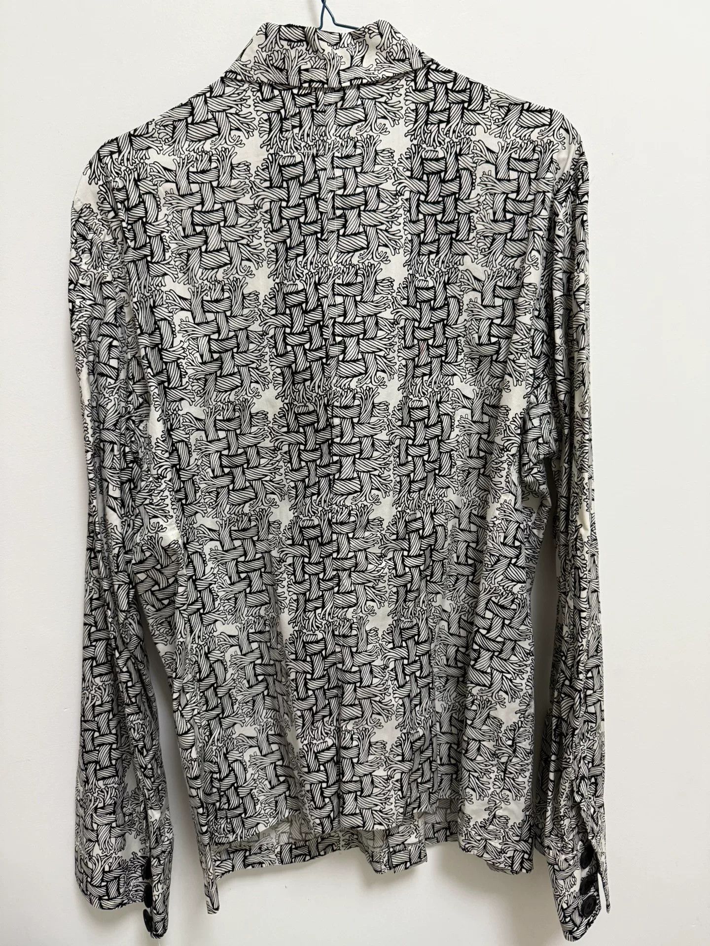 Christopher Nemeth Nemeth Black White Pattern Long-Sleeve Shirt Size US L / EU 52-54 / 3 - 3 Thumbnail