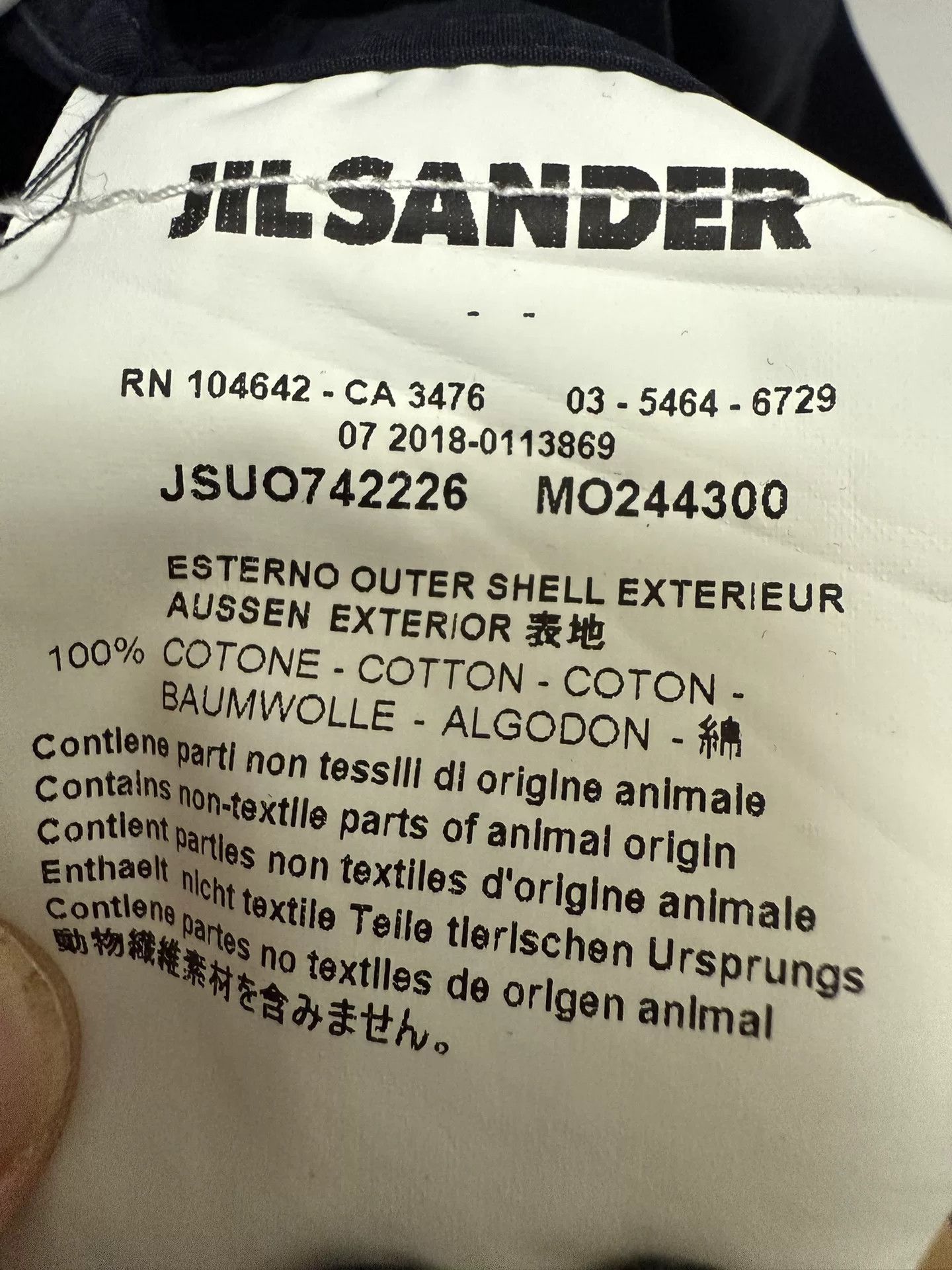 Jil Sander JIL SANDER Navy Cotton Shirt Italy Size US M / EU 48-50 / 2 - 5 Thumbnail