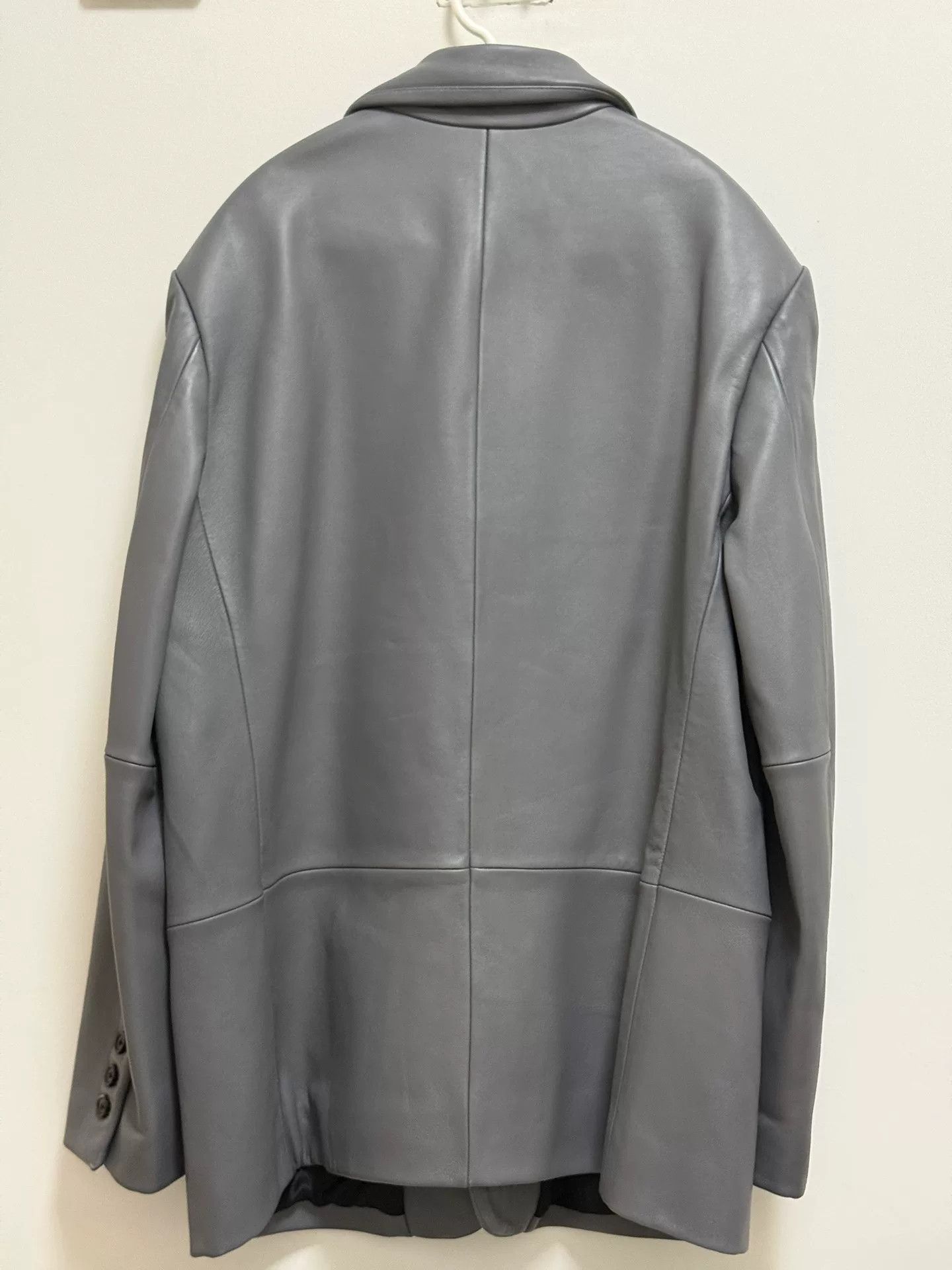Supreme Supreme Gray Lambskin Blazer Size US M / EU 48-50 / 2 - 2 Thumbnail