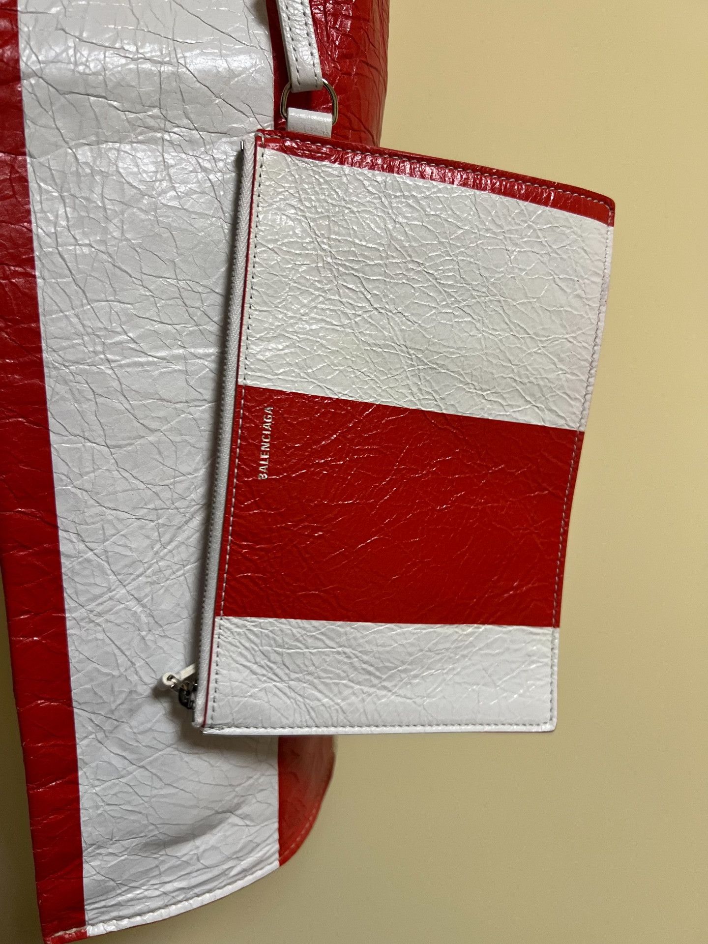 Balenciaga Balenciaga Red White Striped Tote Size ONE SIZE - 5 Thumbnail