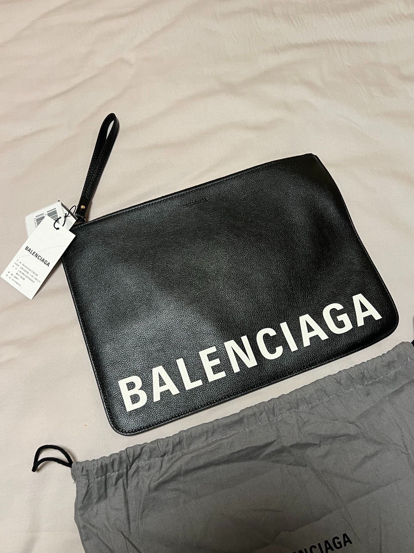 Balenciaga Balenciaga Logo Tote Bag Black White Size ONE SIZE - 3 Thumbnail