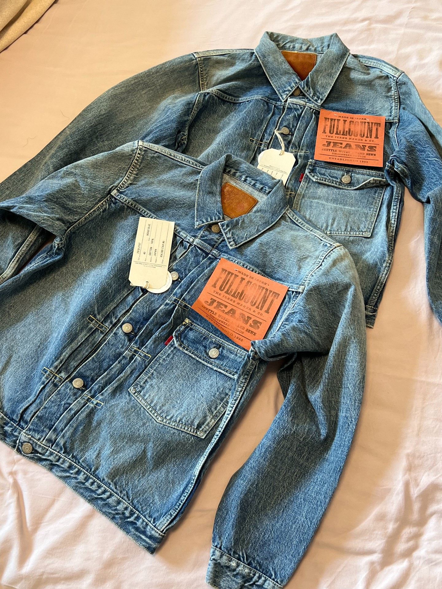 Full Count & Co. FULLCOUNT Washed Distressed Denim Jacket Size US XXS / EU 40 - 8 Thumbnail